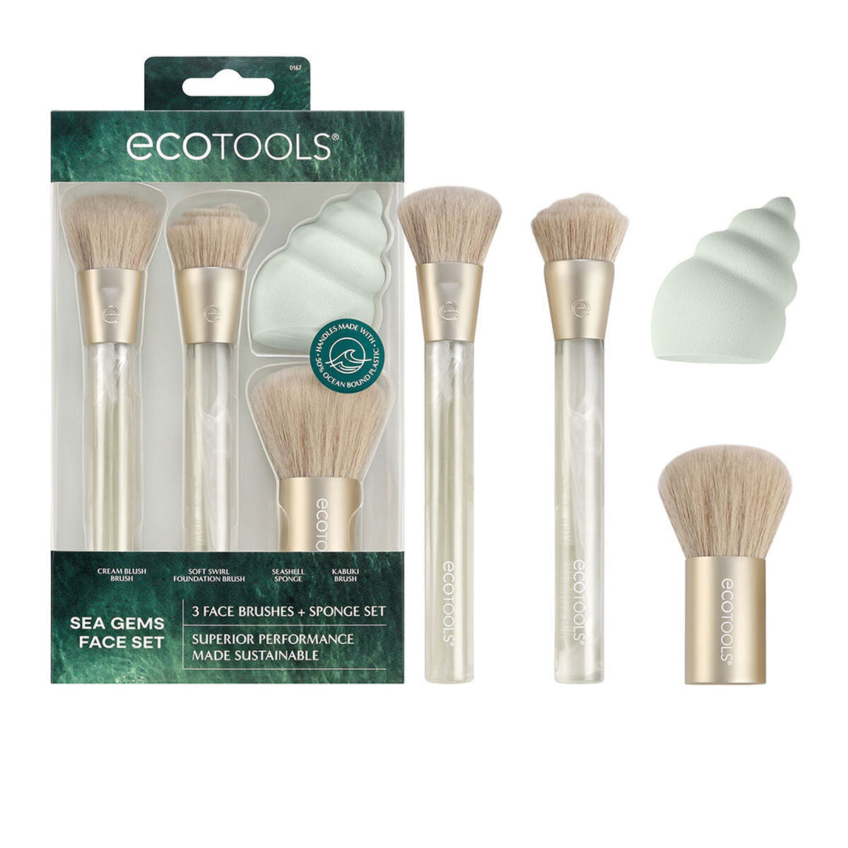 Make - up Borstel set Ecotools MAKEUP BRUSHES ECOTOOLS 4 Onderdelen - Schoonheid, Gebruiksvoorwerpen en accessoires - Ecotools