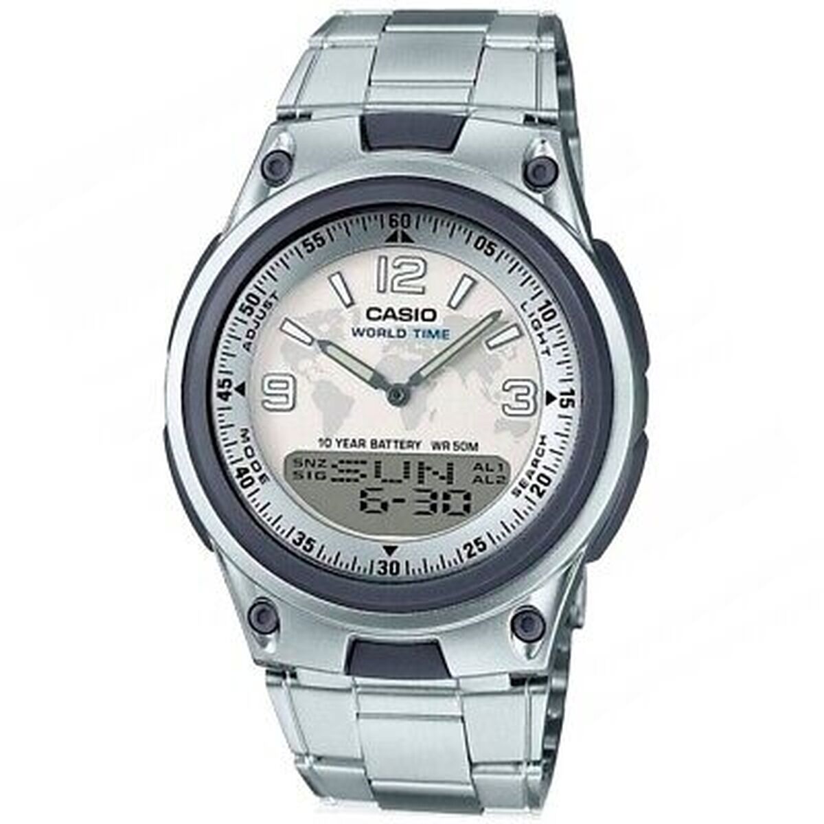 Horloge Heren Casio ILLUMINATOR TELEMEMO 30 Zilverkleurig (Ø 40 mm)