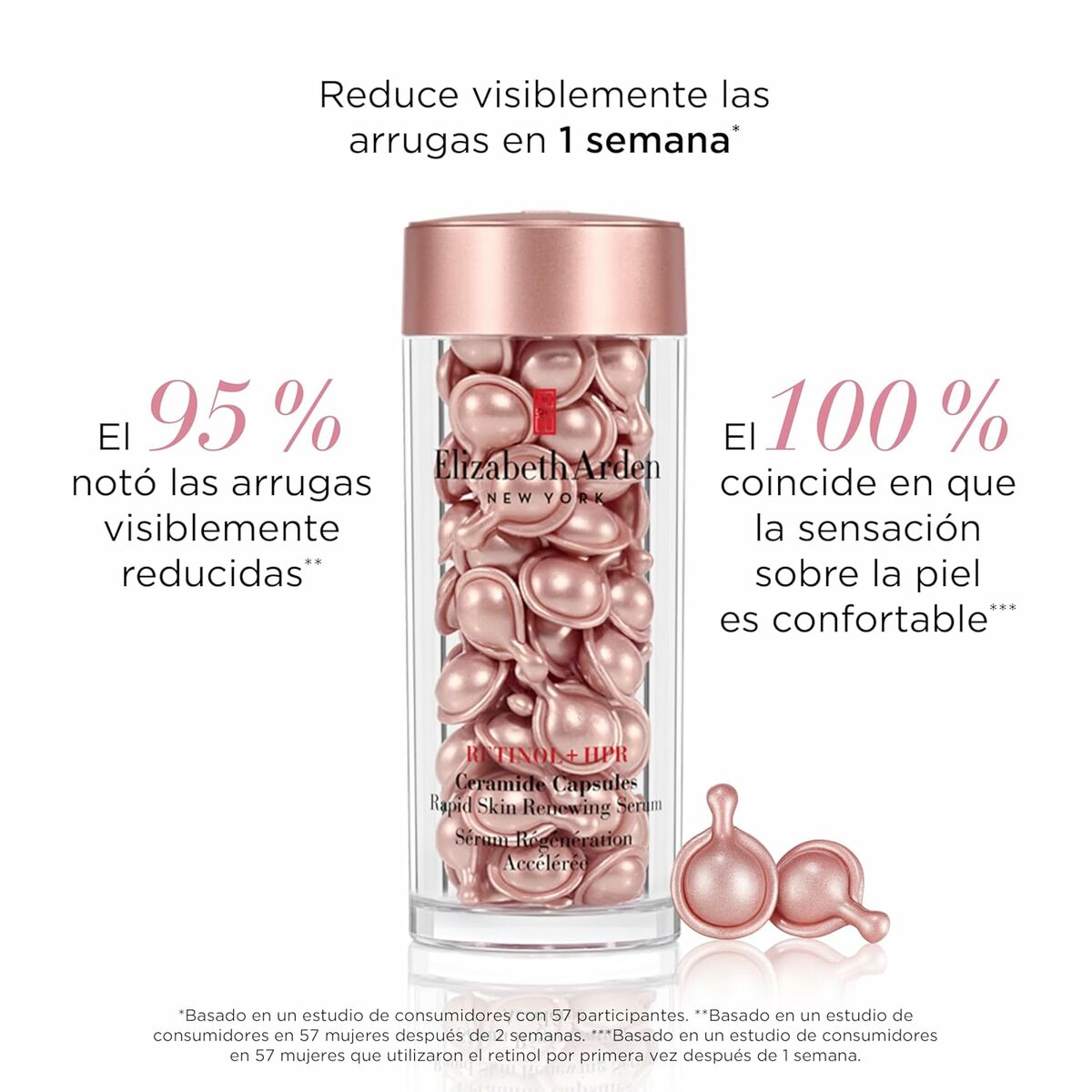Gladmakende Serum Elizabeth Arden RETINOL (60 Stuks)