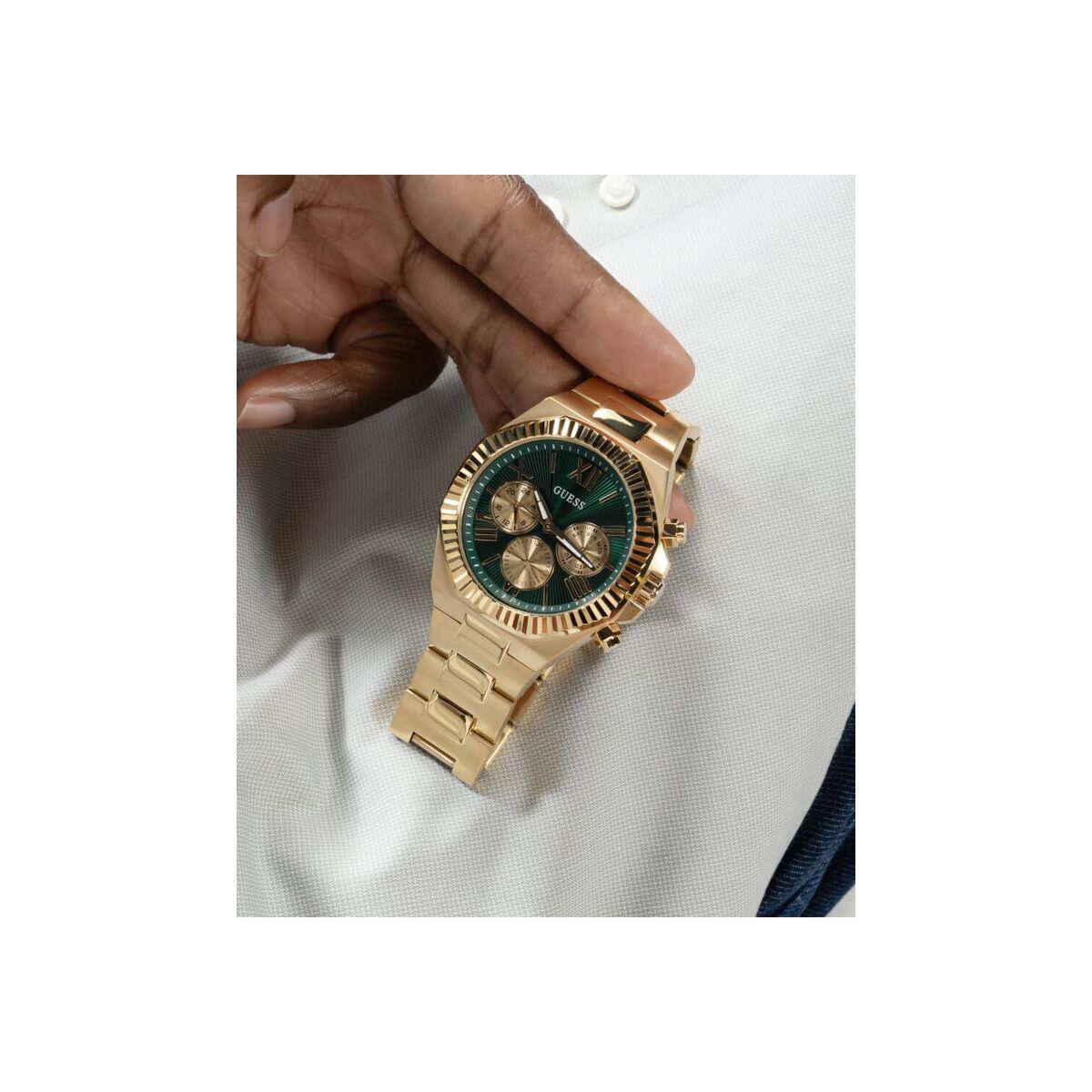 Horloge Heren Guess EQUITY Gouden