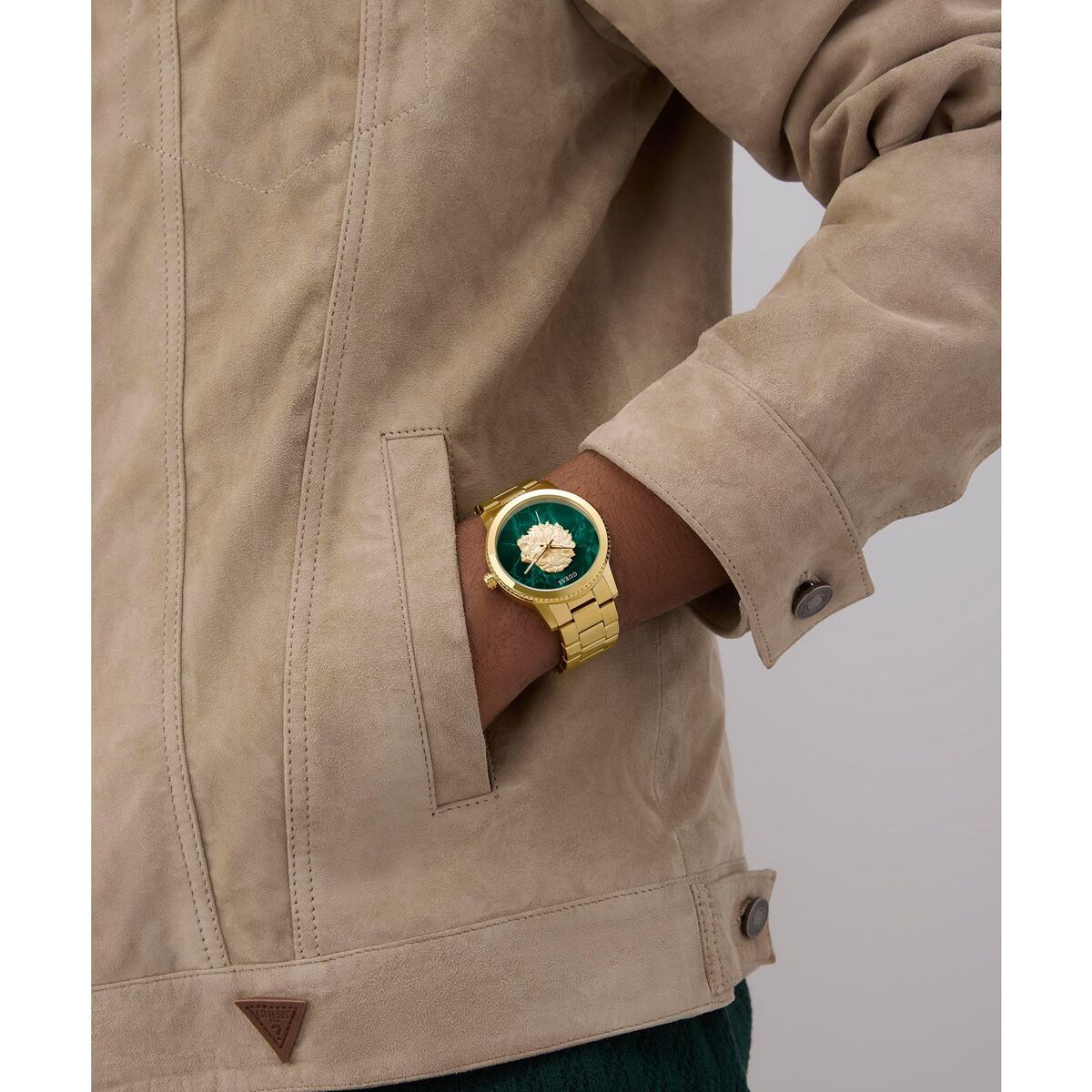 Horloge Heren Guess MONARCH Gouden