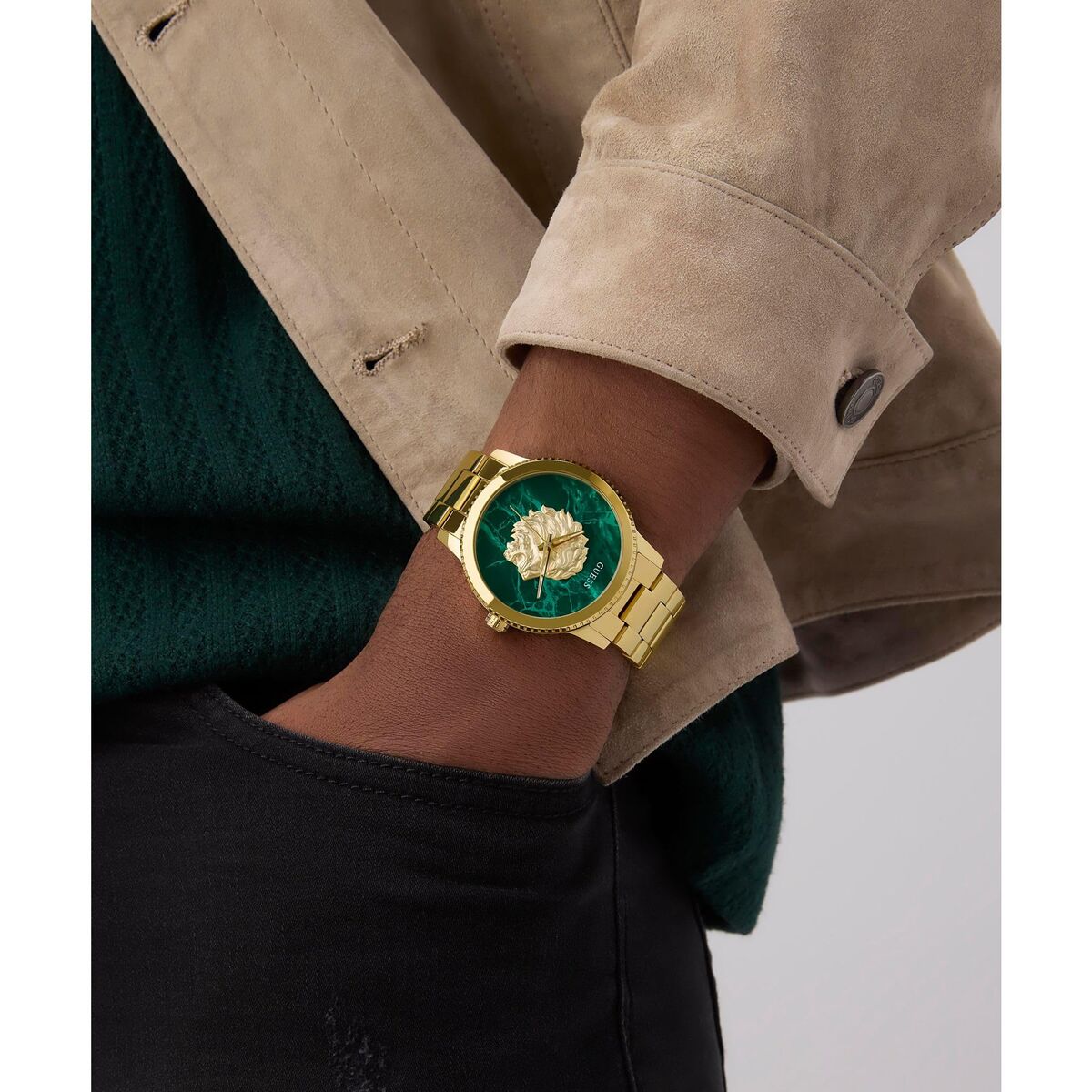 Horloge Heren Guess MONARCH Gouden