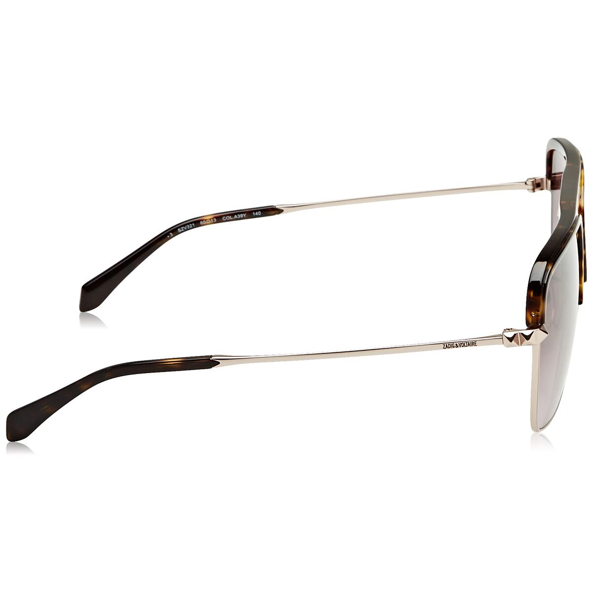 Zadig & Voltaire SZV321 Uniseks Zonnebril Goud Bruin Ø 60 mm - Sieraden, Unisex voor volwassene - Zadig & Voltaire