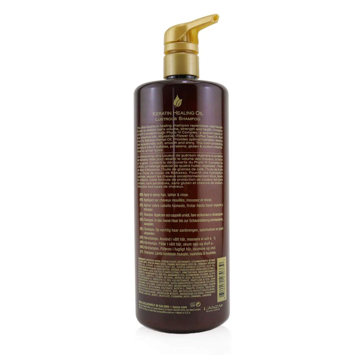 L'ANZA Keratin Healing Oil Lustrous Shampoo - Professionele Keratine Reiniging 950 ml - Schoonheid, Parfums en geuren - L'ANZA