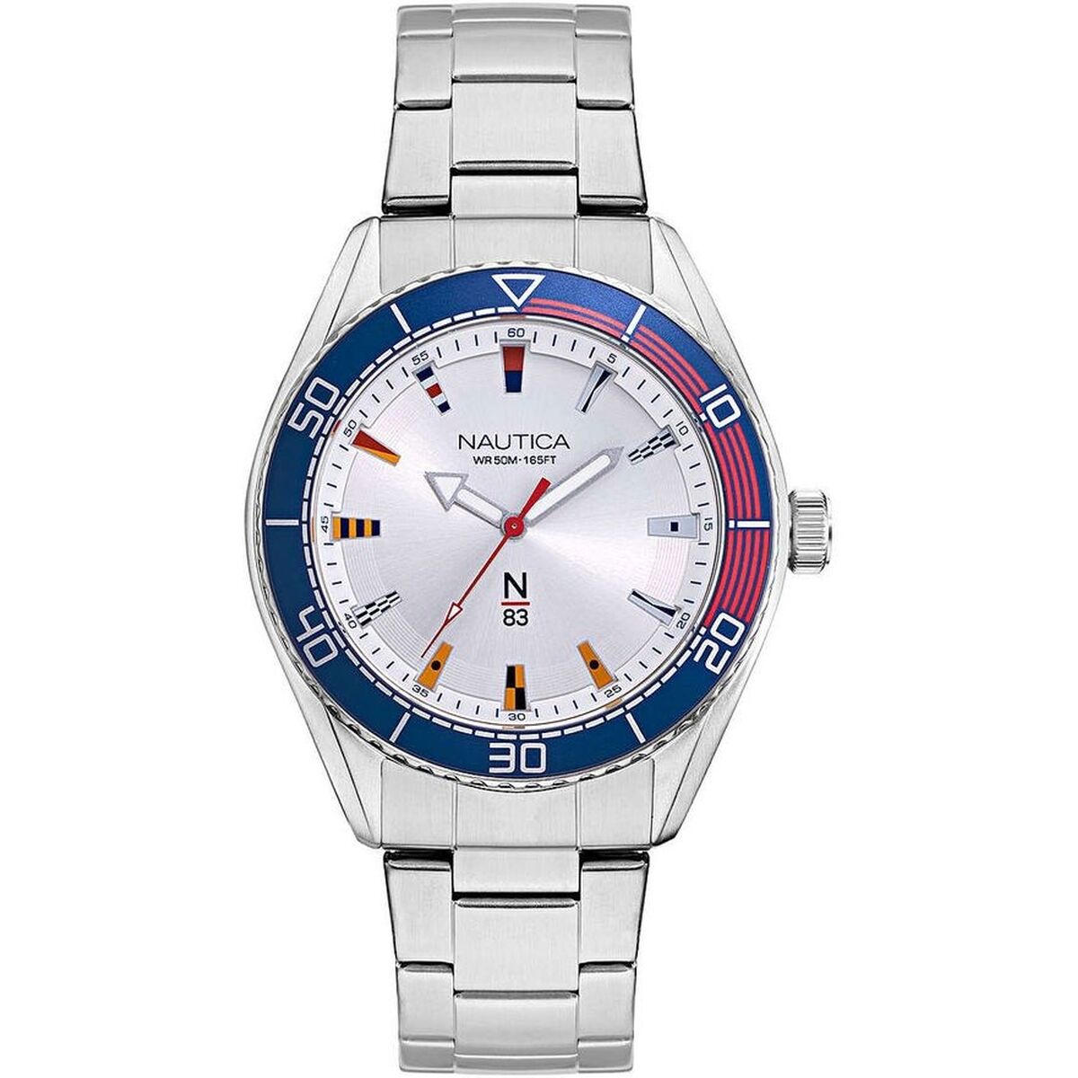 Horloge Heren Nautica NAPFWS005 Zilverkleurig (Ø 44 mm)