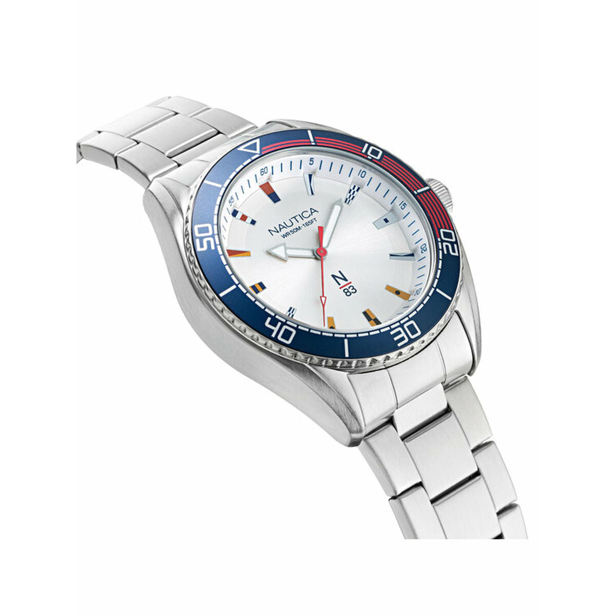 Horloge Heren Nautica NAPFWS005 Zilverkleurig (Ø 44 mm)