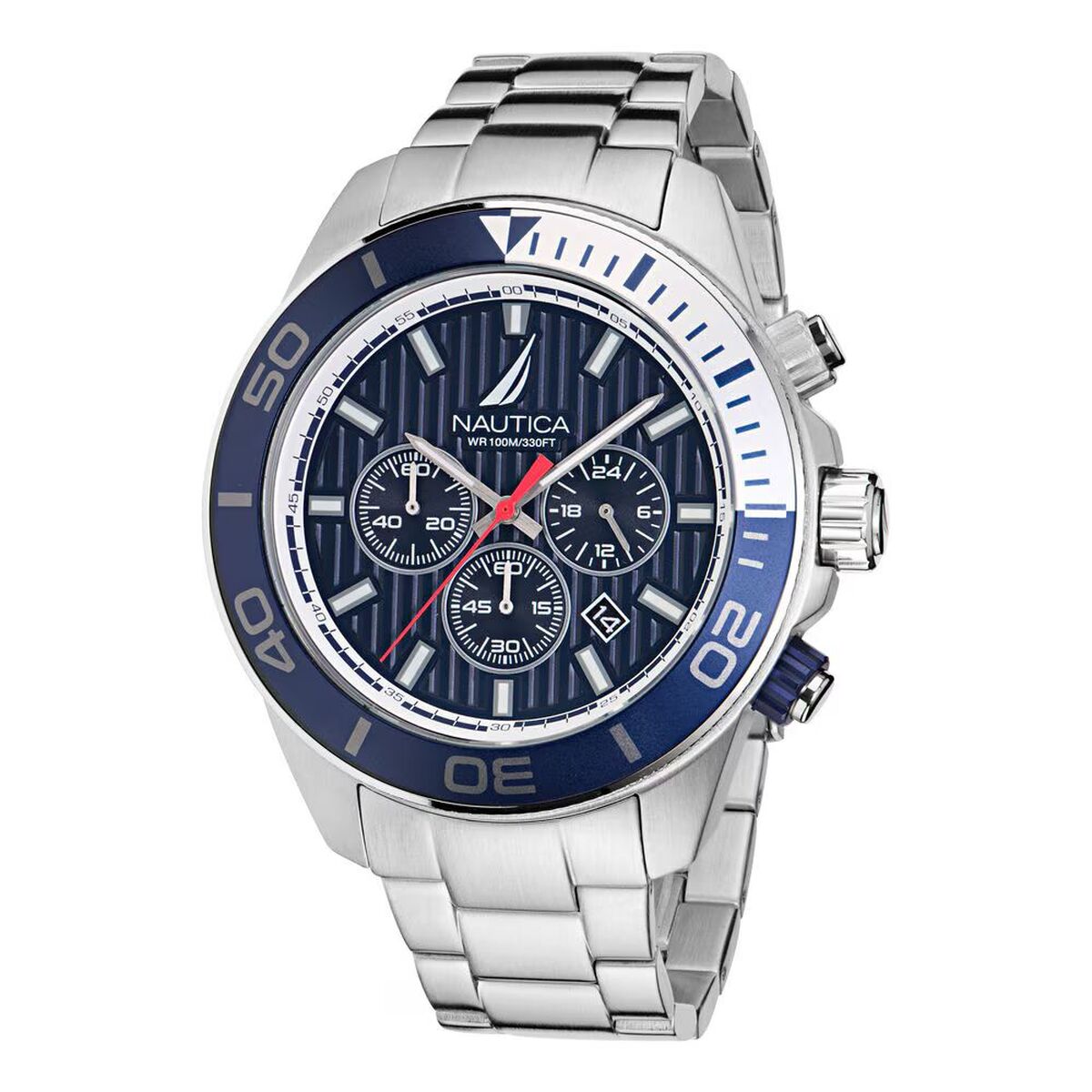 Horloge Heren Nautica Zilverkleurig (Ø 48 mm) - Klokken, Heren - Nautica