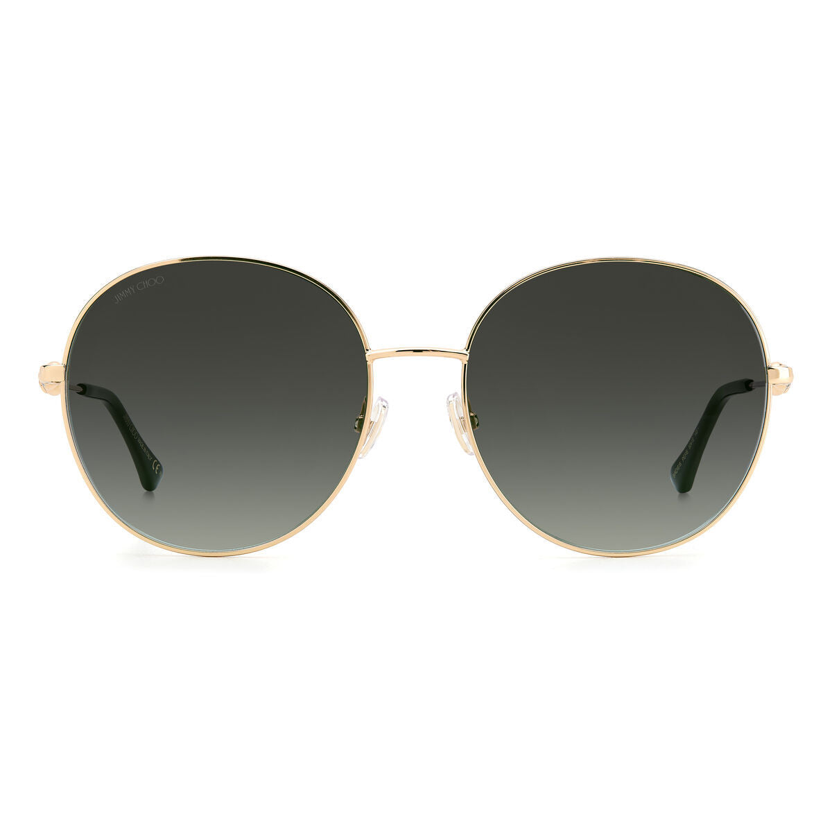 Jimmy Choo Birdie - S PEF/IB Dames Zonnebril Goud Groen Ø 60 mm - Sieraden, Vrouwen - Jimmy Choo