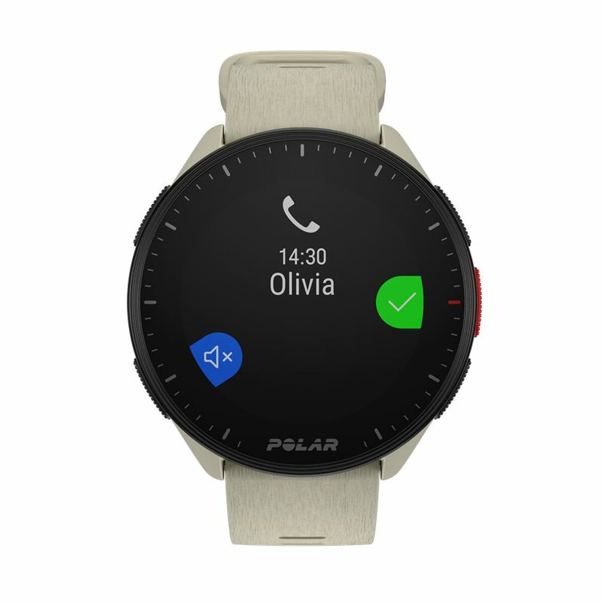 Horloge Sportief Polar Wit 1,2"