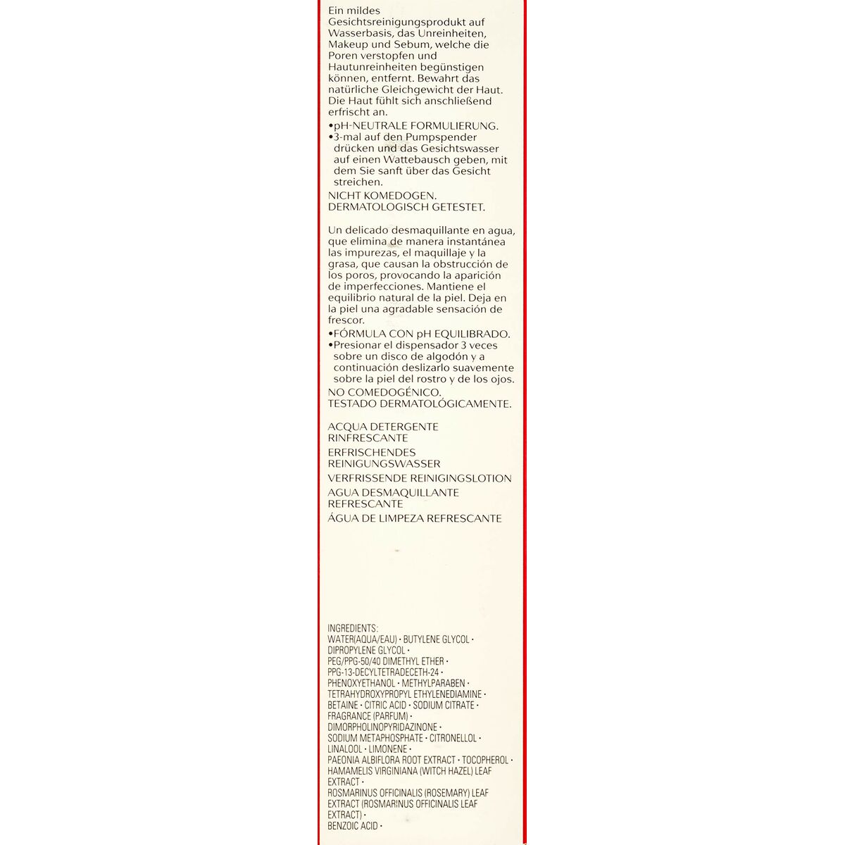 Gezichtswater Shiseido 729238141681 180 ml