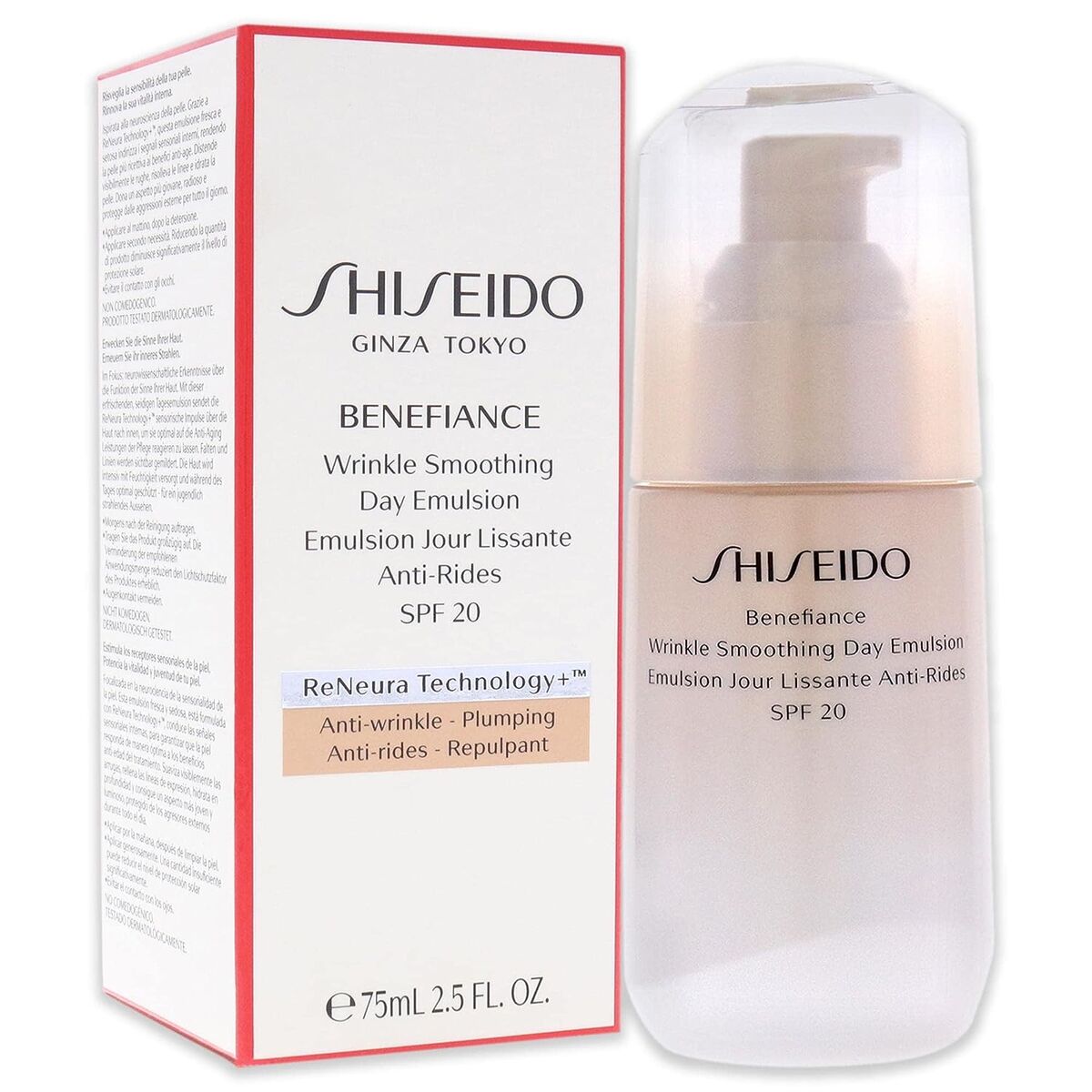 Anti - Rimpel Dagcrème Shiseido Benefiance Wrinkle Smoothing Spf 20 75 ml - Schoonheid, Huidverzorging - Shiseido