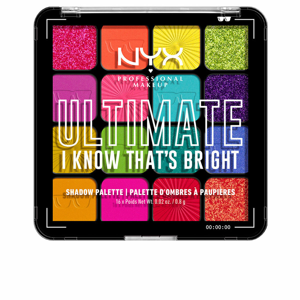 Oogschaduw Palet NYX Ultimate #I know that's bright 16 x 0,83 g
