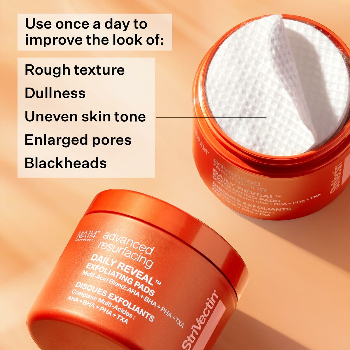 Gezicht Exfoliator StriVectin Daily Reveal 60 Stuks - Schoonheid, Huidverzorging - StriVectin