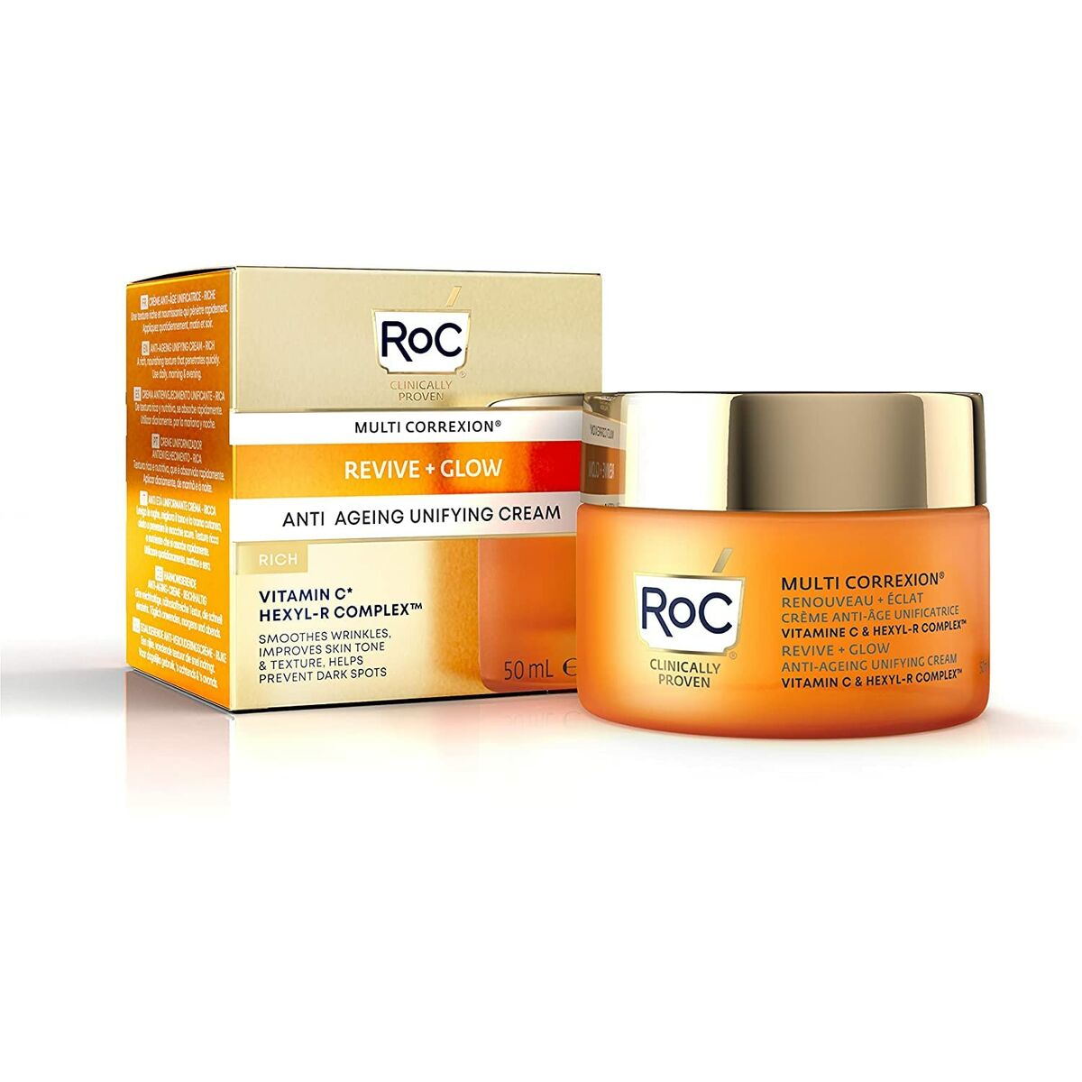 Anti - Veroudering Crème Roc Revive Glow 50 ml - Schoonheid, Huidverzorging - Roc