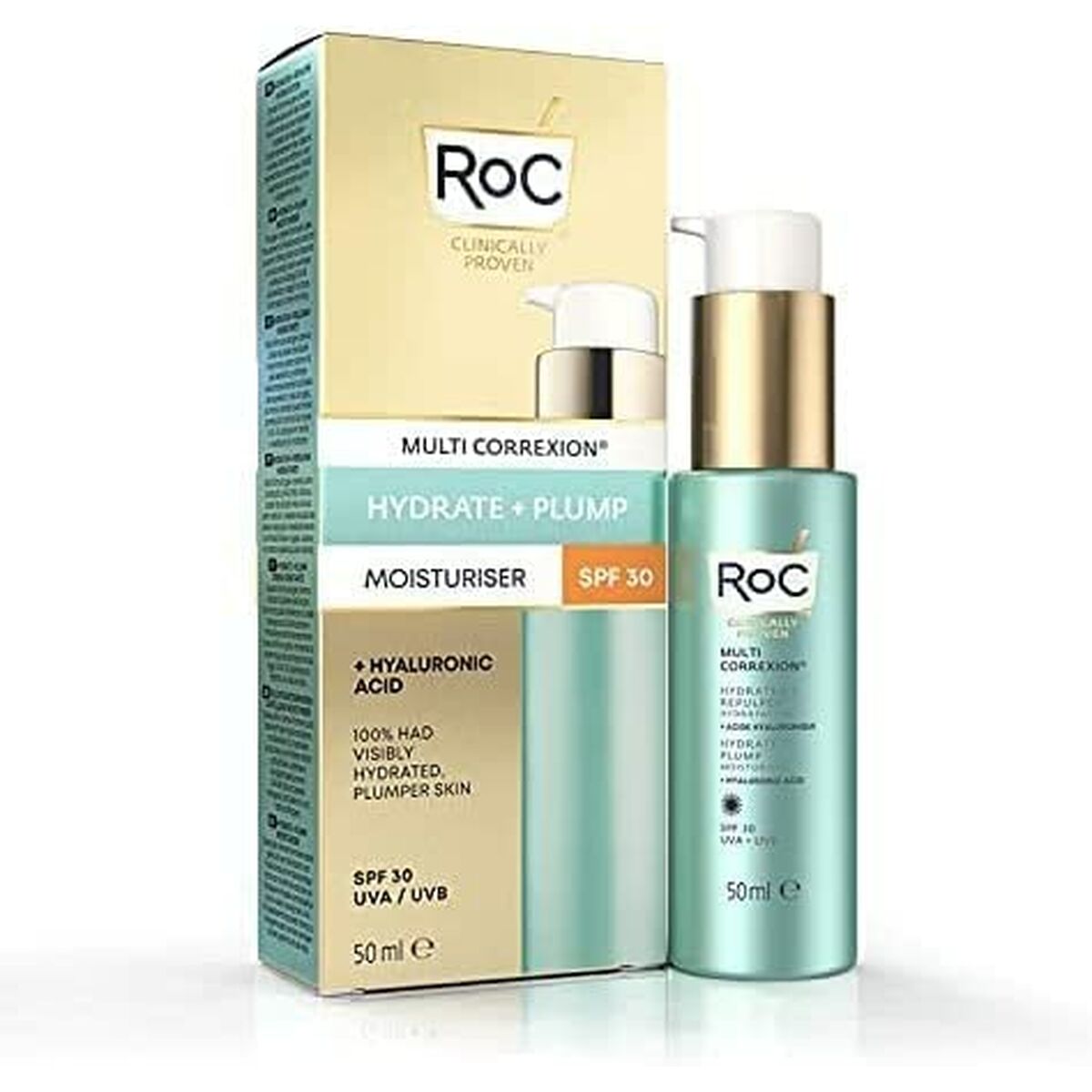 Hydraterende Gezichtscrème Roc Hydrate Plump Spf 30 50 ml