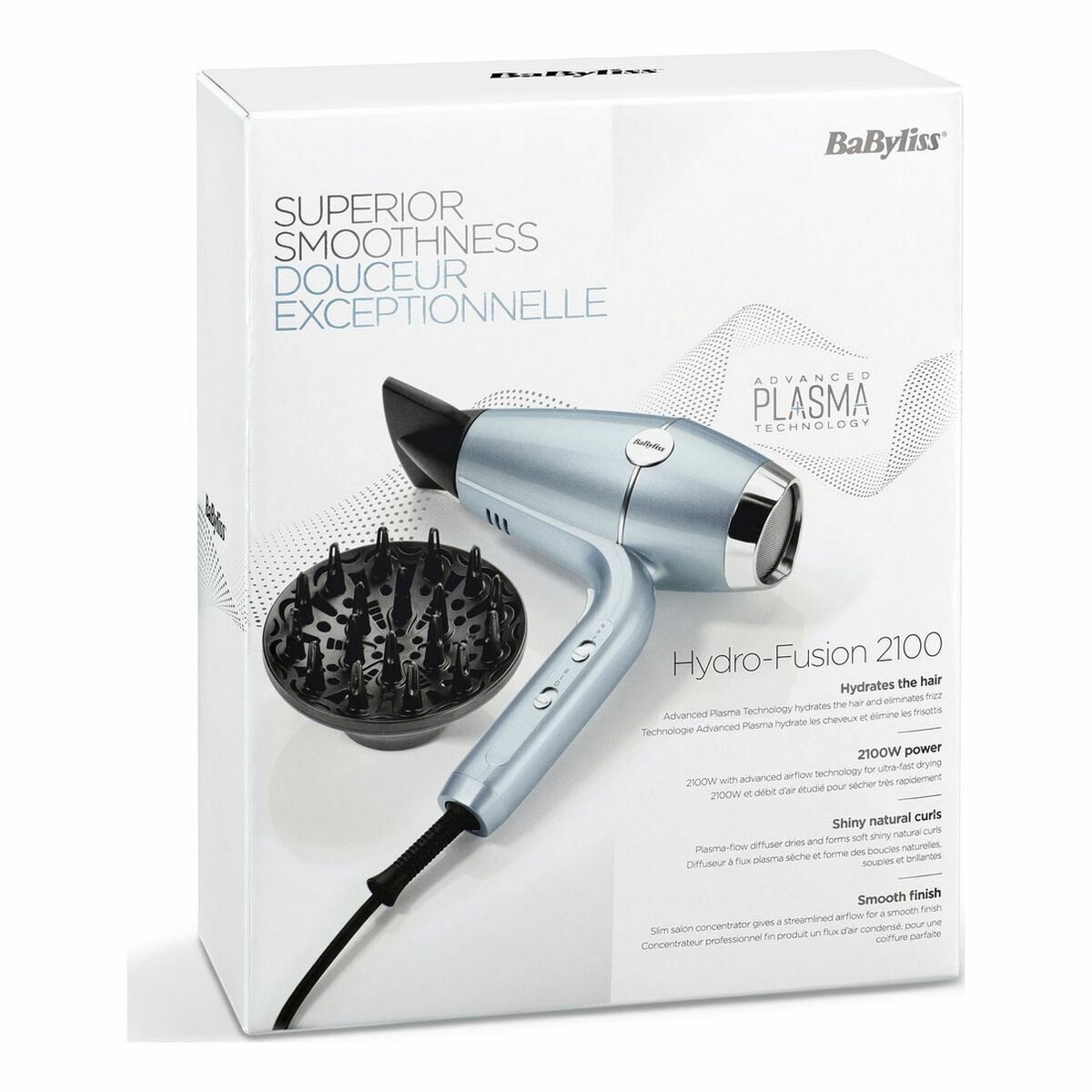 Föhn Babyliss D773DE 2100 W Blauw Metaal - Schoonheid, Haarverzorging - Babyliss
