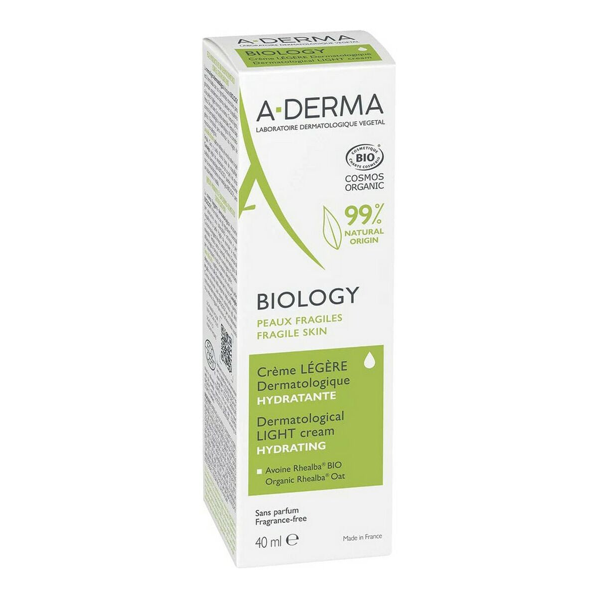 Hydraterende Crème A-Derma Biology Licht (40 ml)