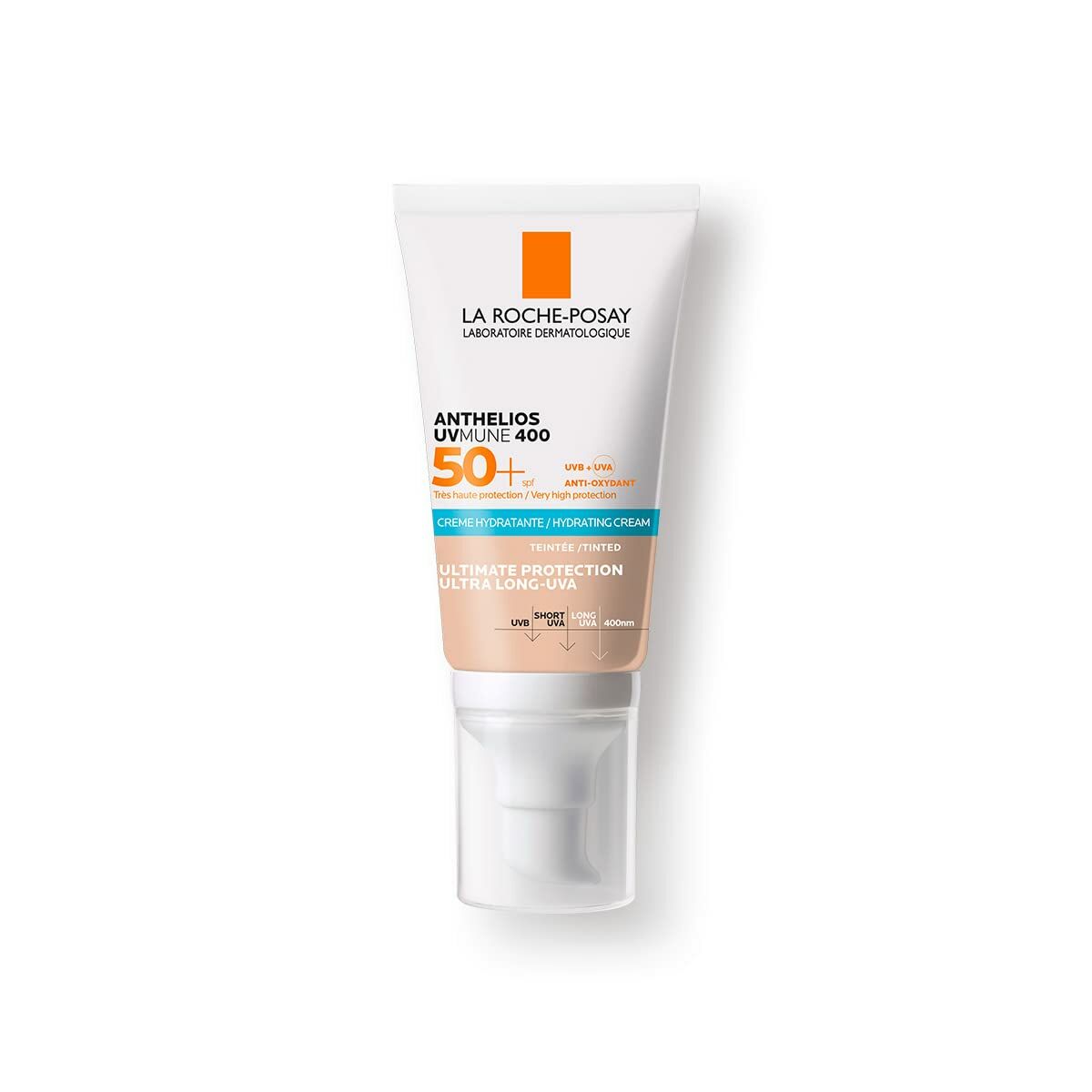 Zonnebrandcrème met Kleur La Roche Posay Anthelios Uvmune 50 ml Wit Spf 50 Crème Hydraterende Crème met Kleur