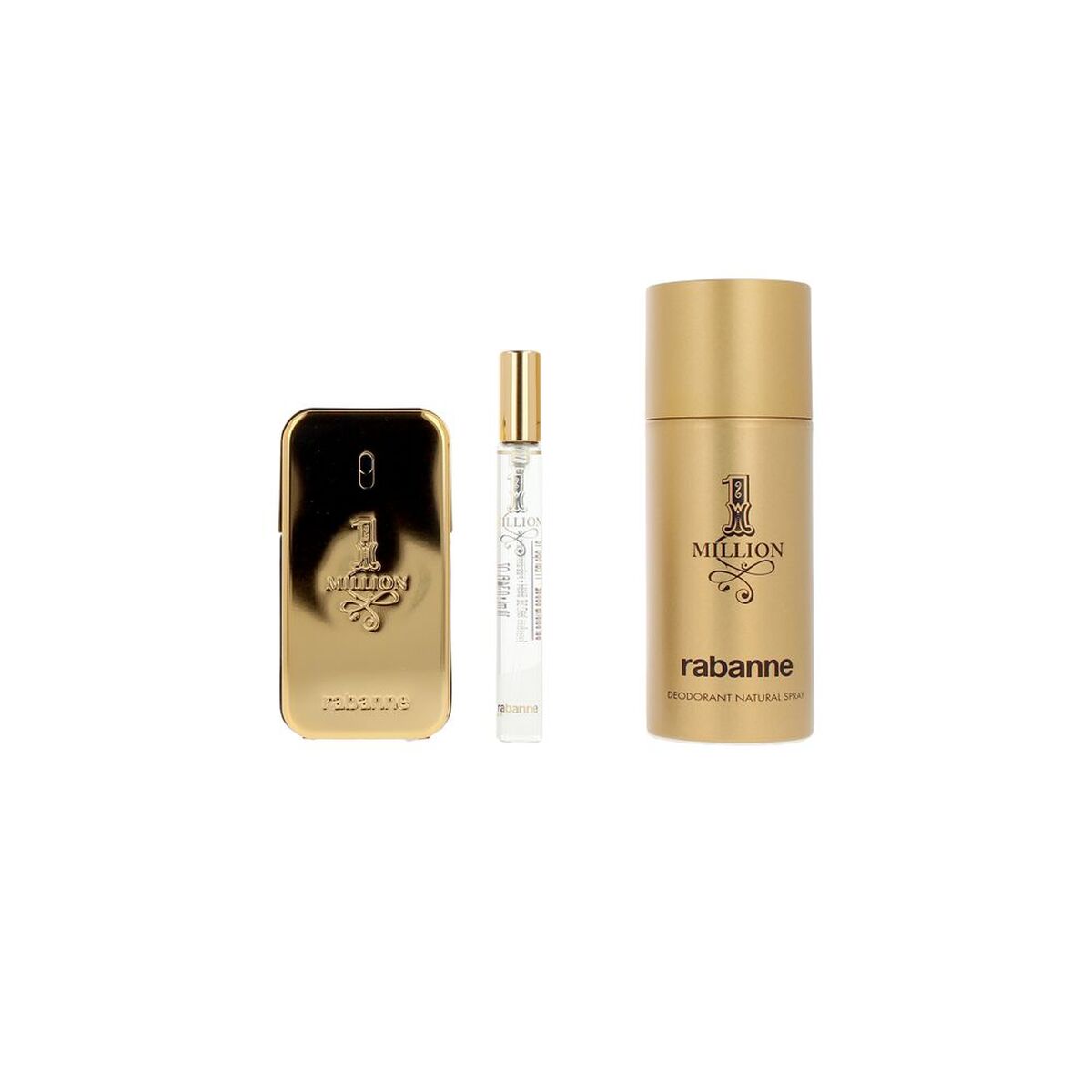 Parfumset voor Heren Paco Rabanne 1 MILLION 3 Onderdelen