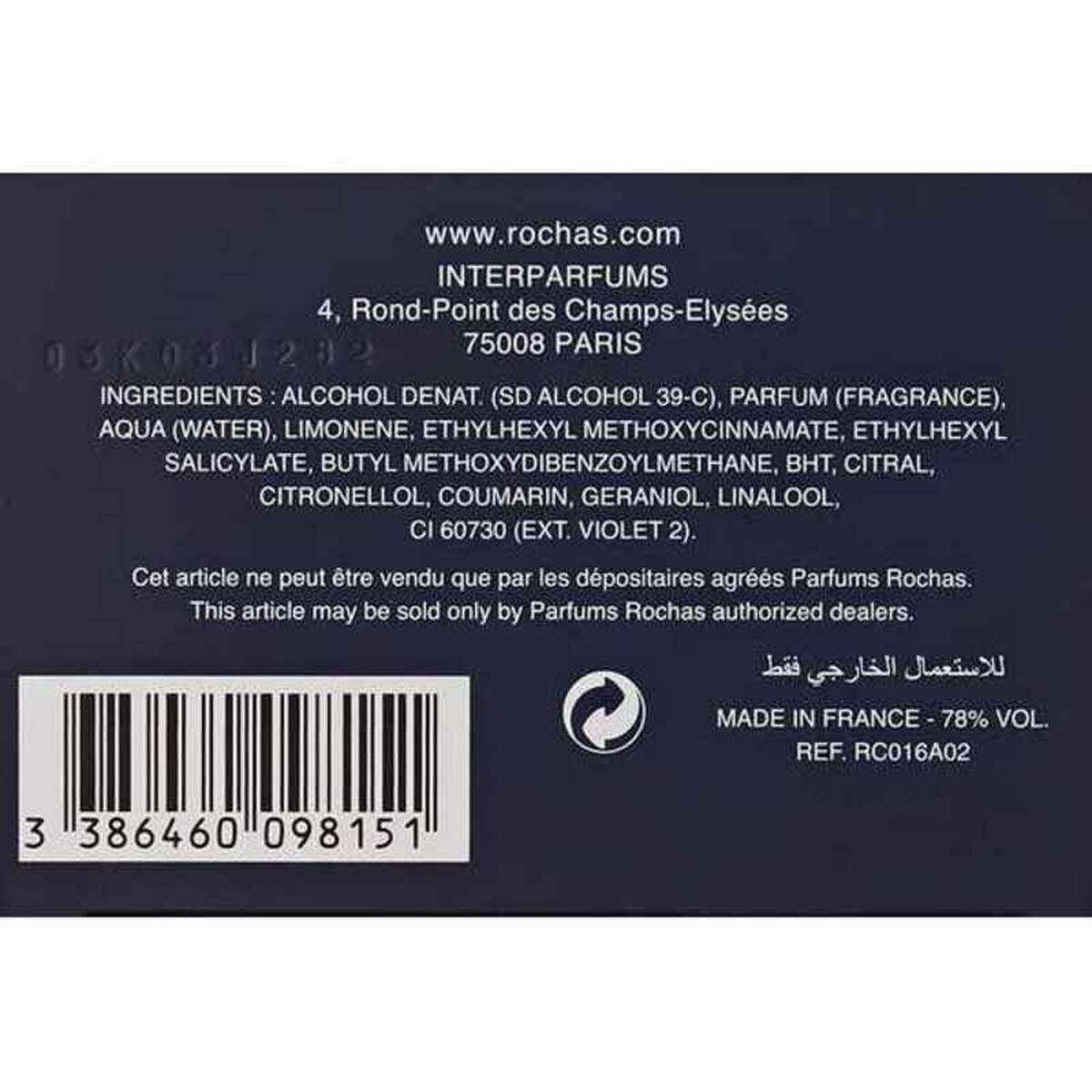 Herenparfum Rochas EDT