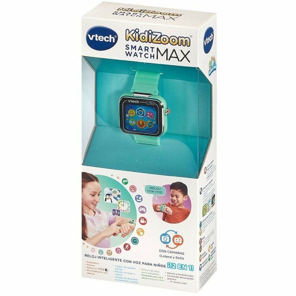 Smartwatch voor Kinderen Vtech Kidizoom Smartwatch Max Aquamarijn - Klokken, Jongens - Vtech