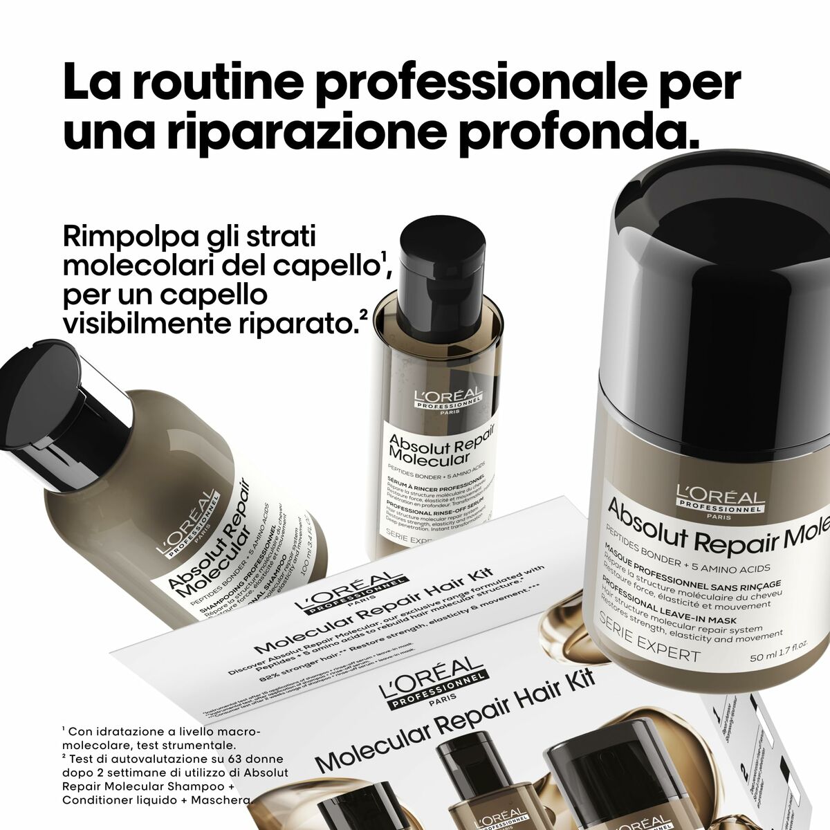 Kappersset L'Oreal Professionnel Paris ABSOLUT REPAIR MOLECULAR 3 Onderdelen