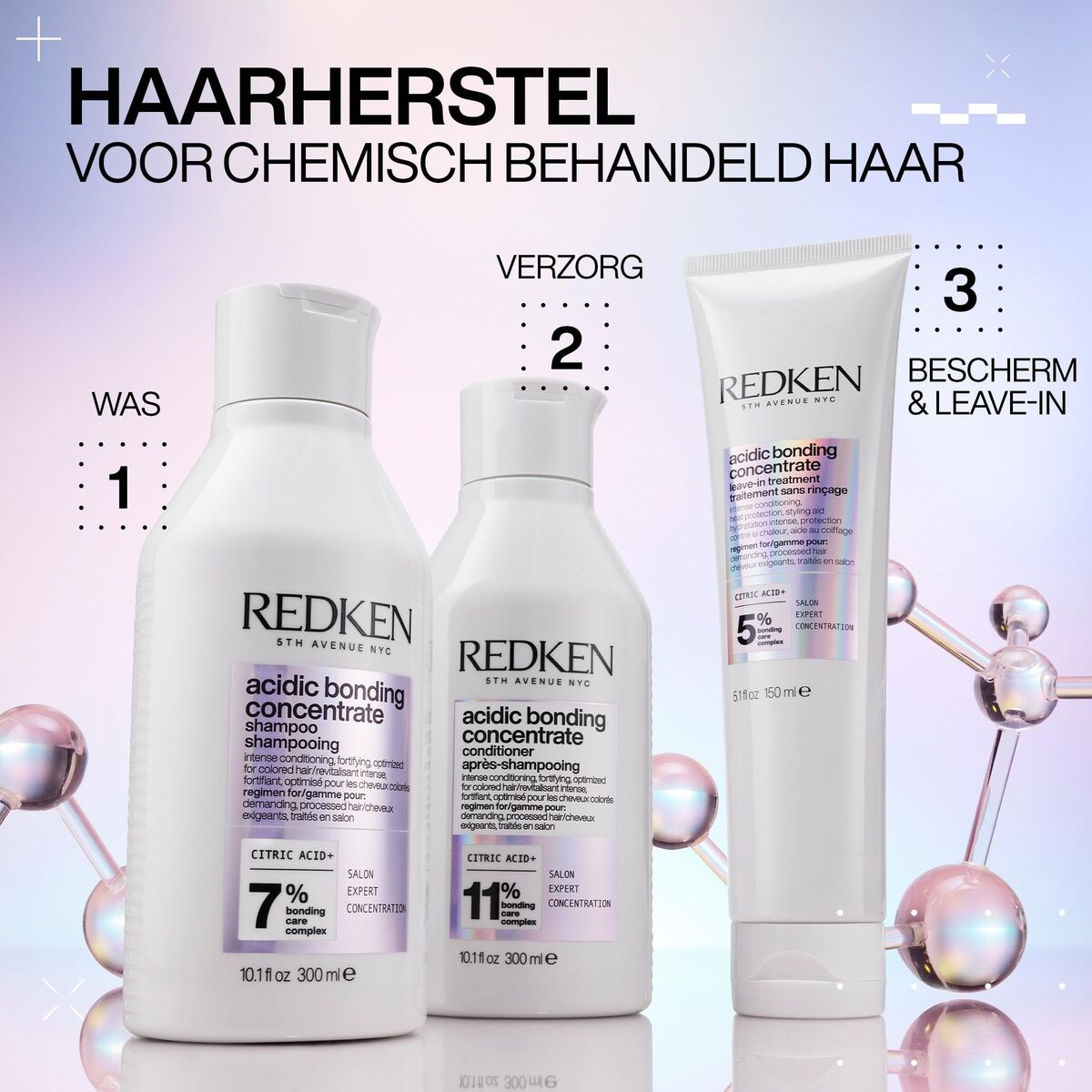 Shampoo Redken ACIDIC BONDING CONCENTRATE 3 Onderdelen