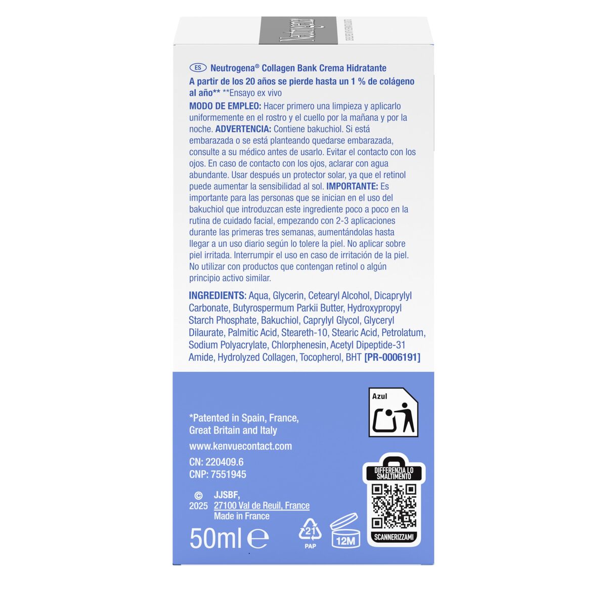 Vochtinbrengende Voetcrème Neutrogena COLLAGEN BANK 50 ml