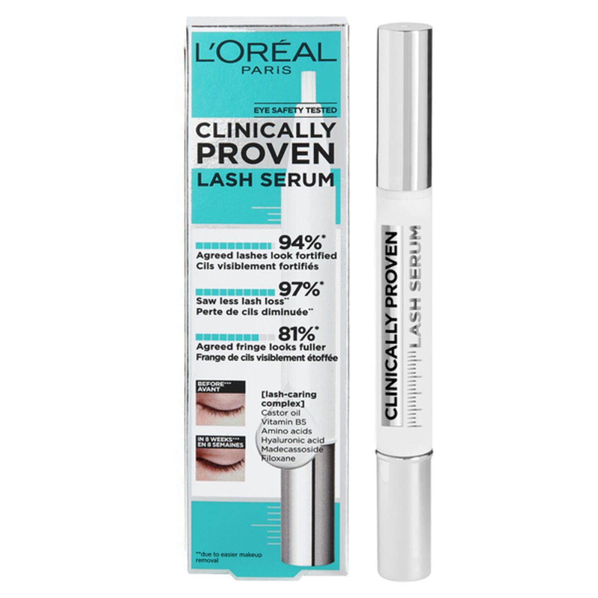 Serum voor Wimpers en Wenkbrauwen L'Oreal Make Up Clinically Proven 1,9 ml - Schoonheid, Huidverzorging - L'Oreal Make Up
