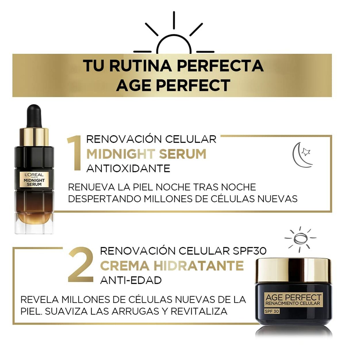 Gezichtscrème L'Oreal Make Up Age Perfect Cell Renewal Spf 30 50 ml