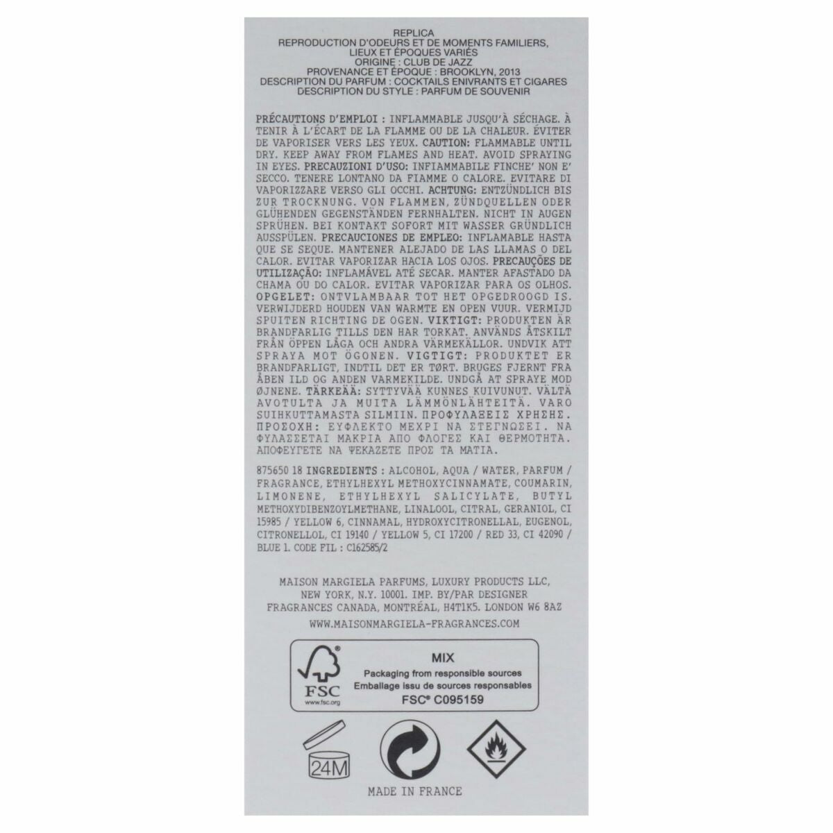 Herenparfum Maison Margiela REPLICA JAZZ CLUB EDT 100 ml