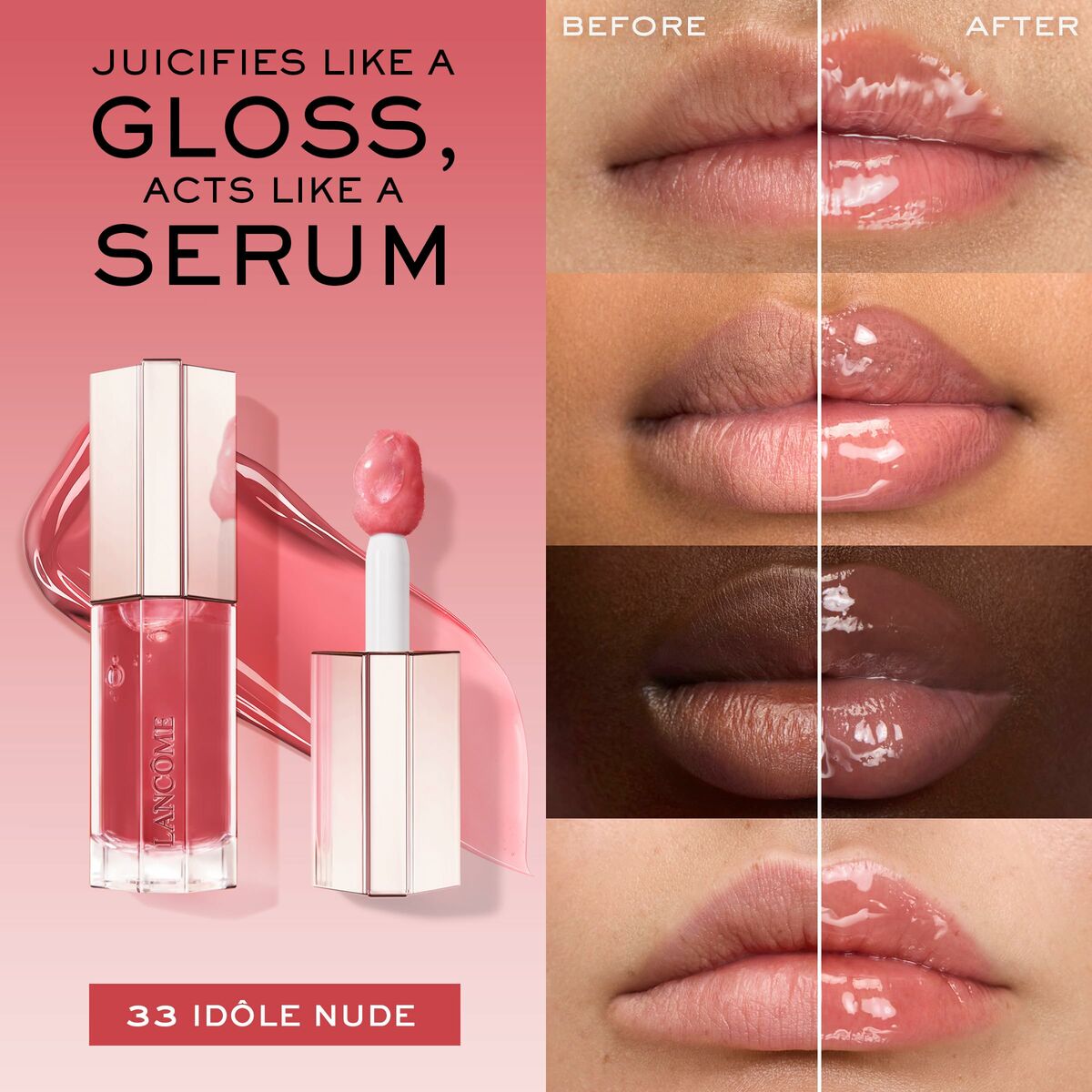 Lippenstift Lancôme IDÔLE MAKE-UP Nº 33-Idole Nude 9 ml