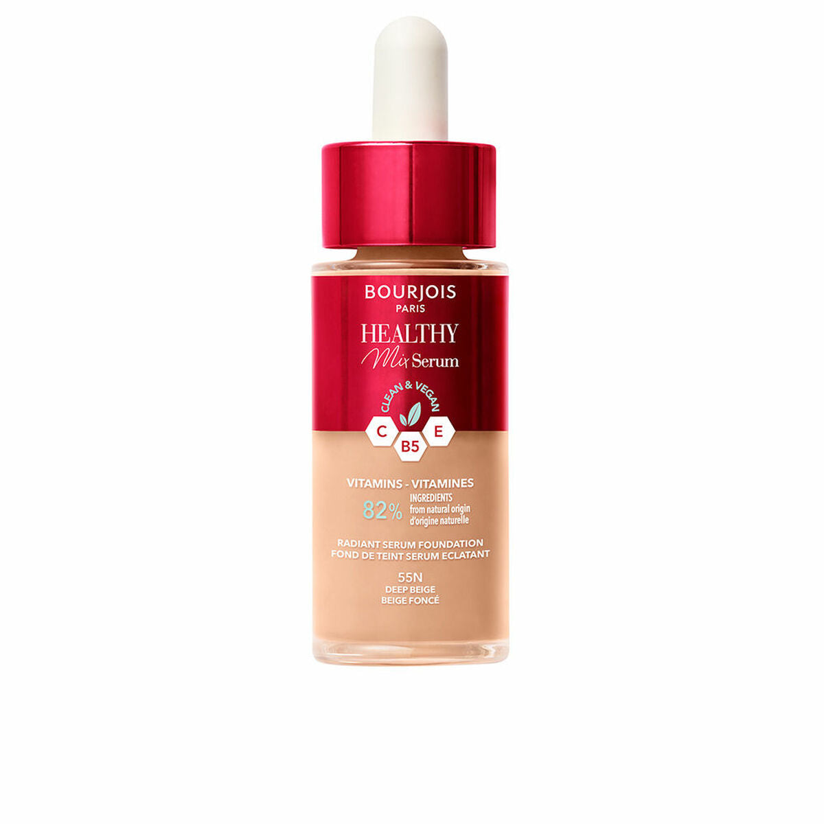 Vloeibare Foundation Bourjois Healthy Mix Nº 55N Deep beige Nº 55n-Deep Beige 30 ml Serum