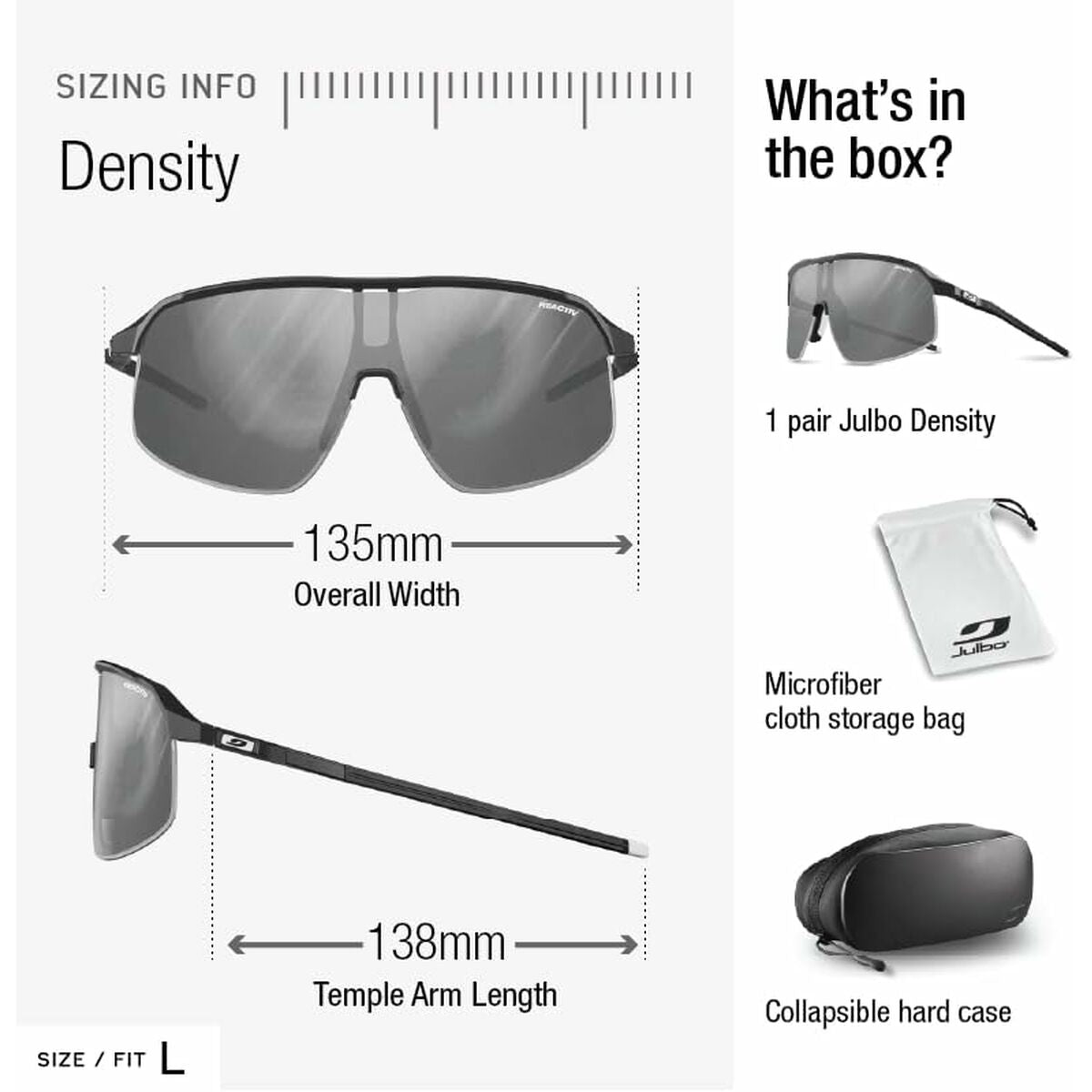Zonnebril Julbo DENSITY Zwart