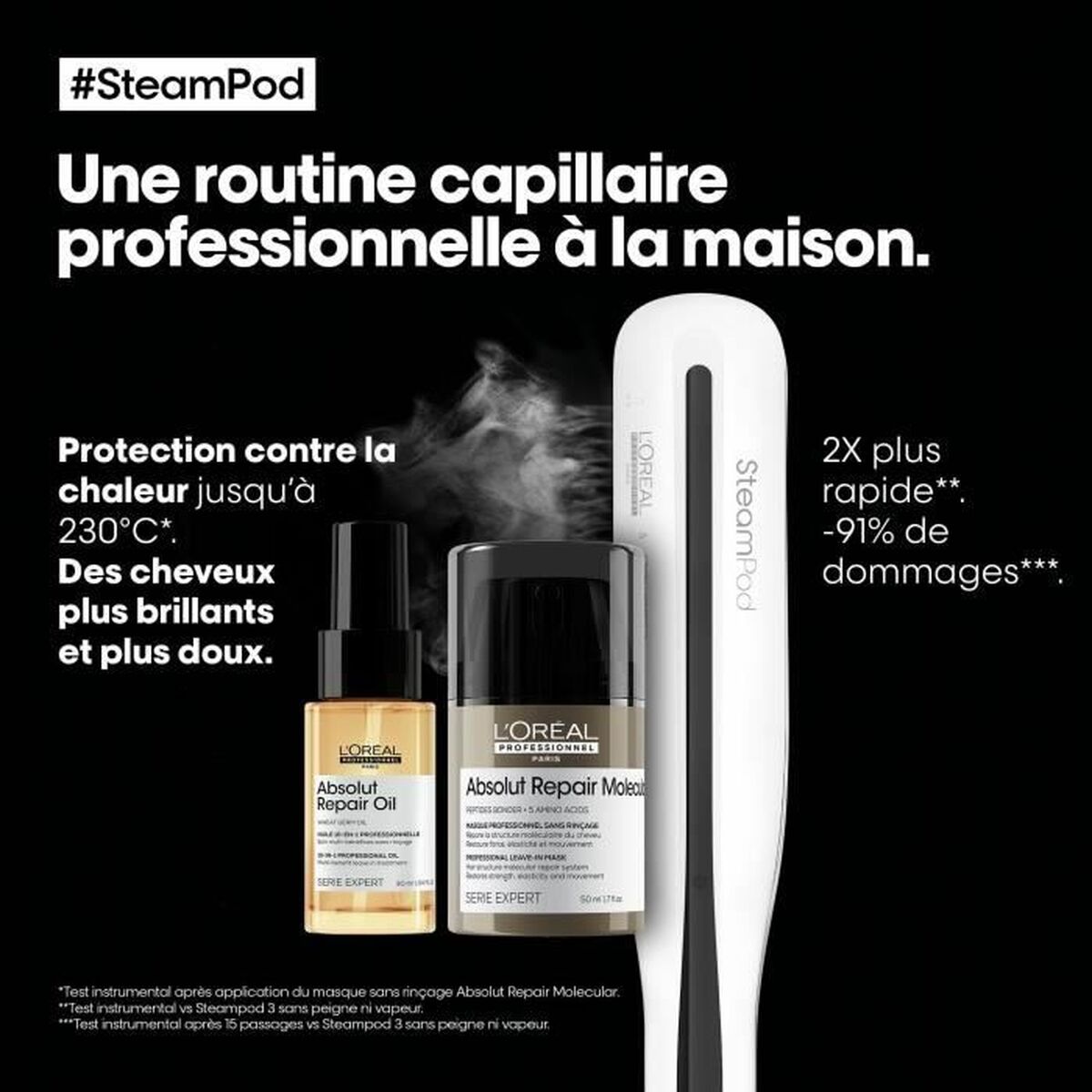 Keramische haartang met stoom L'Oreal Professionnel Paris Steampod 3 - Schoonheid, Haarverzorging - L'Oreal Professionnel Paris