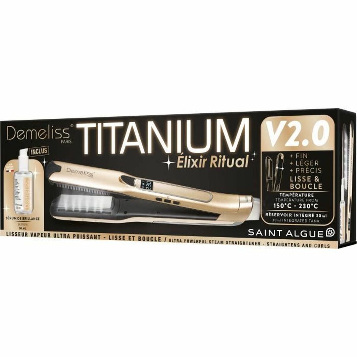 Stijltang Saint - Algue TITANIUM V2 ELIXIR RITUAL DEMELISS - Schoonheid, Haarverzorging - Saint - Algue