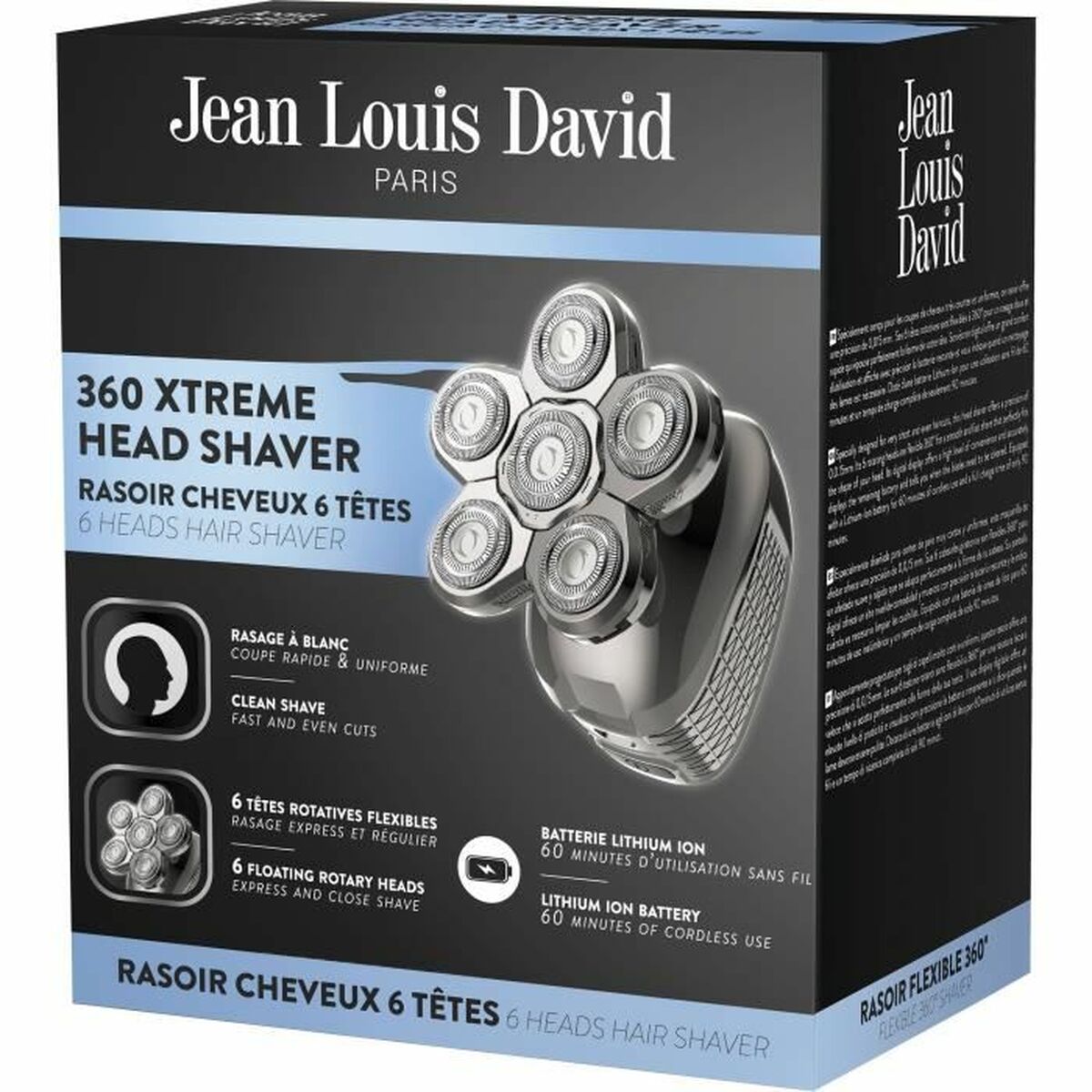 Tondeuse Jean Louis David JLD 360 XTREME HEAD SHAVER 6 Onderdelen - Schoonheid, Haarverzorging - Jean Louis David