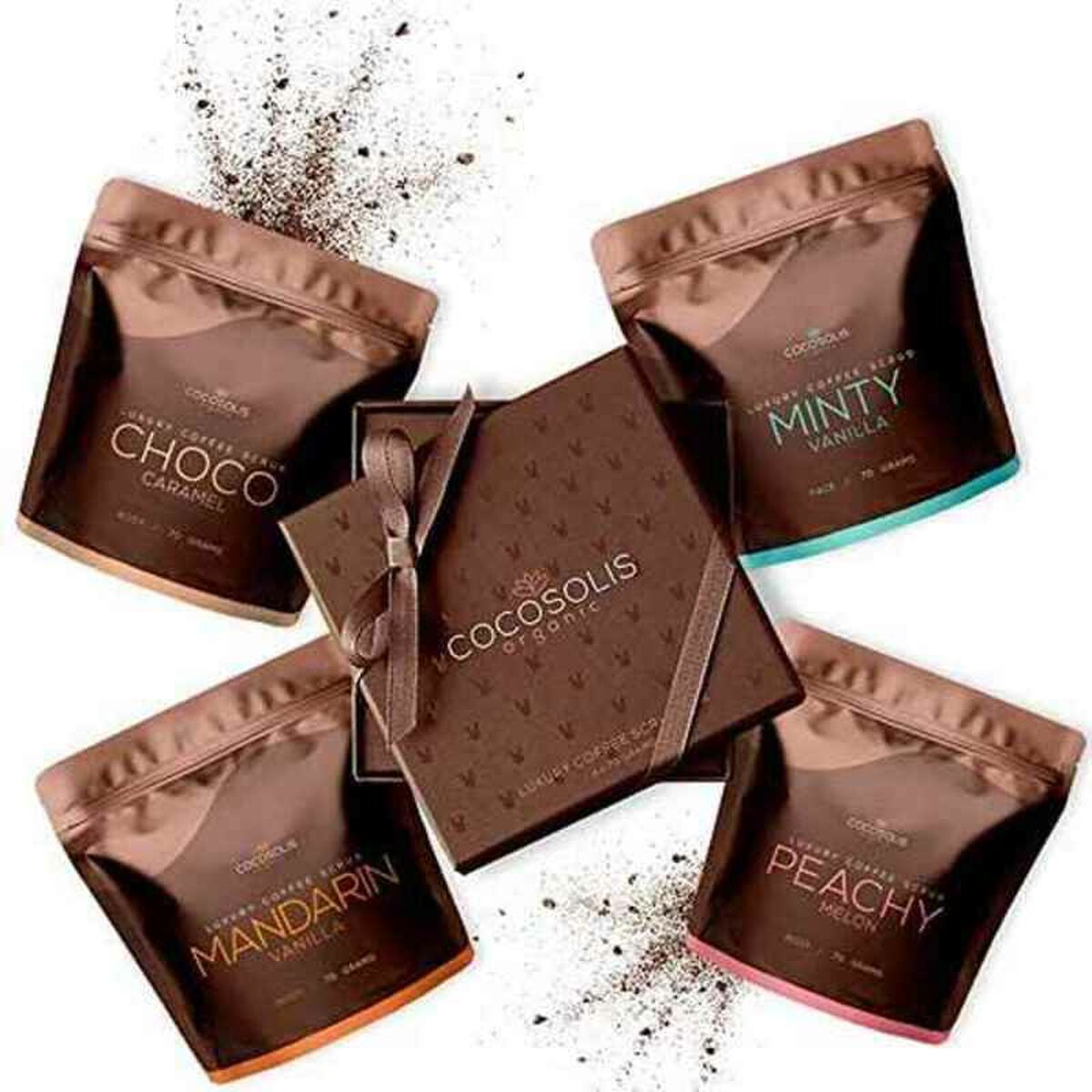 Gezicht Exfoliator Cocosolis Luxury Coffee Scrub Box 4 Onderdelen