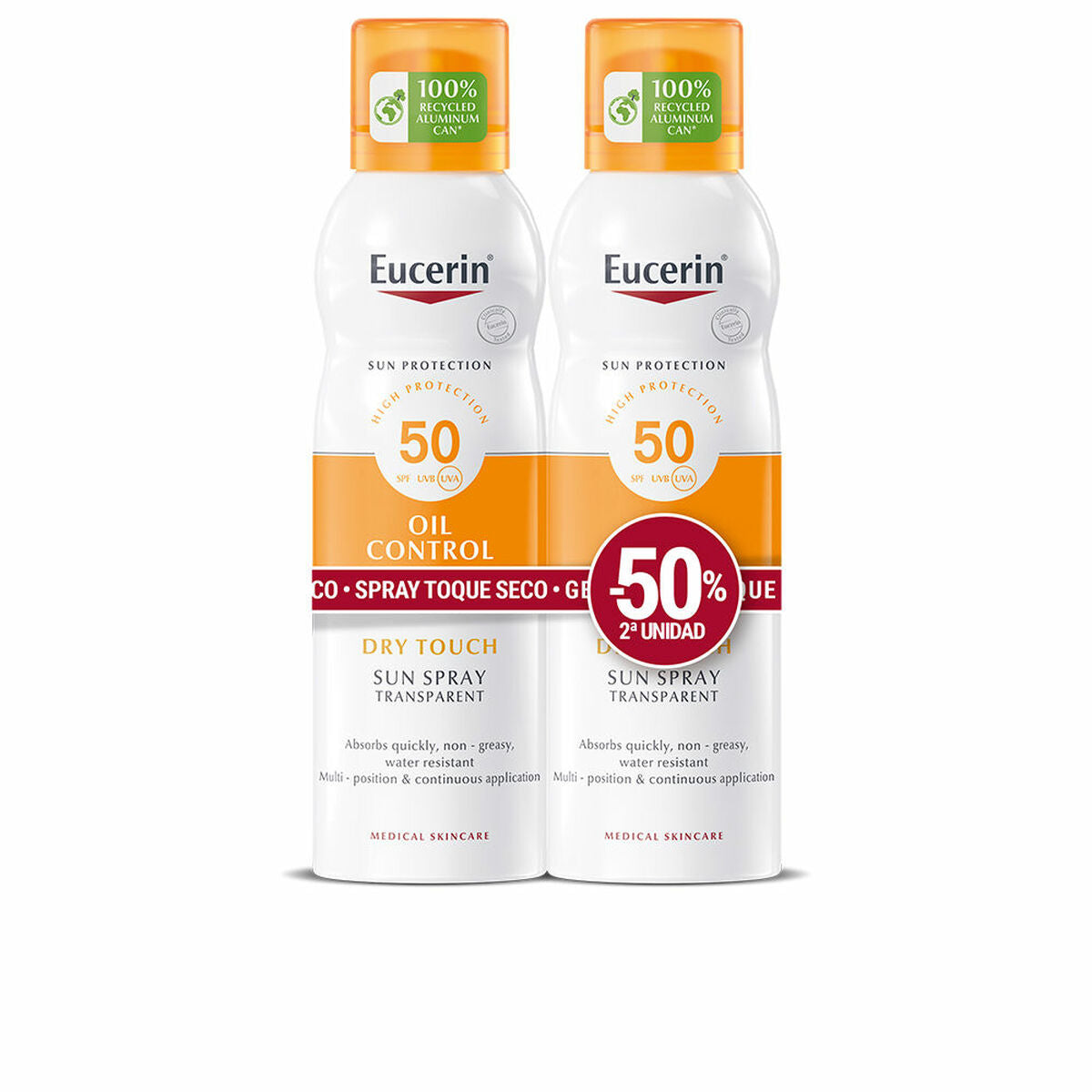 Body Zonnebrandspray Eucerin Sensitive Protect 200 ml x 2 Droog