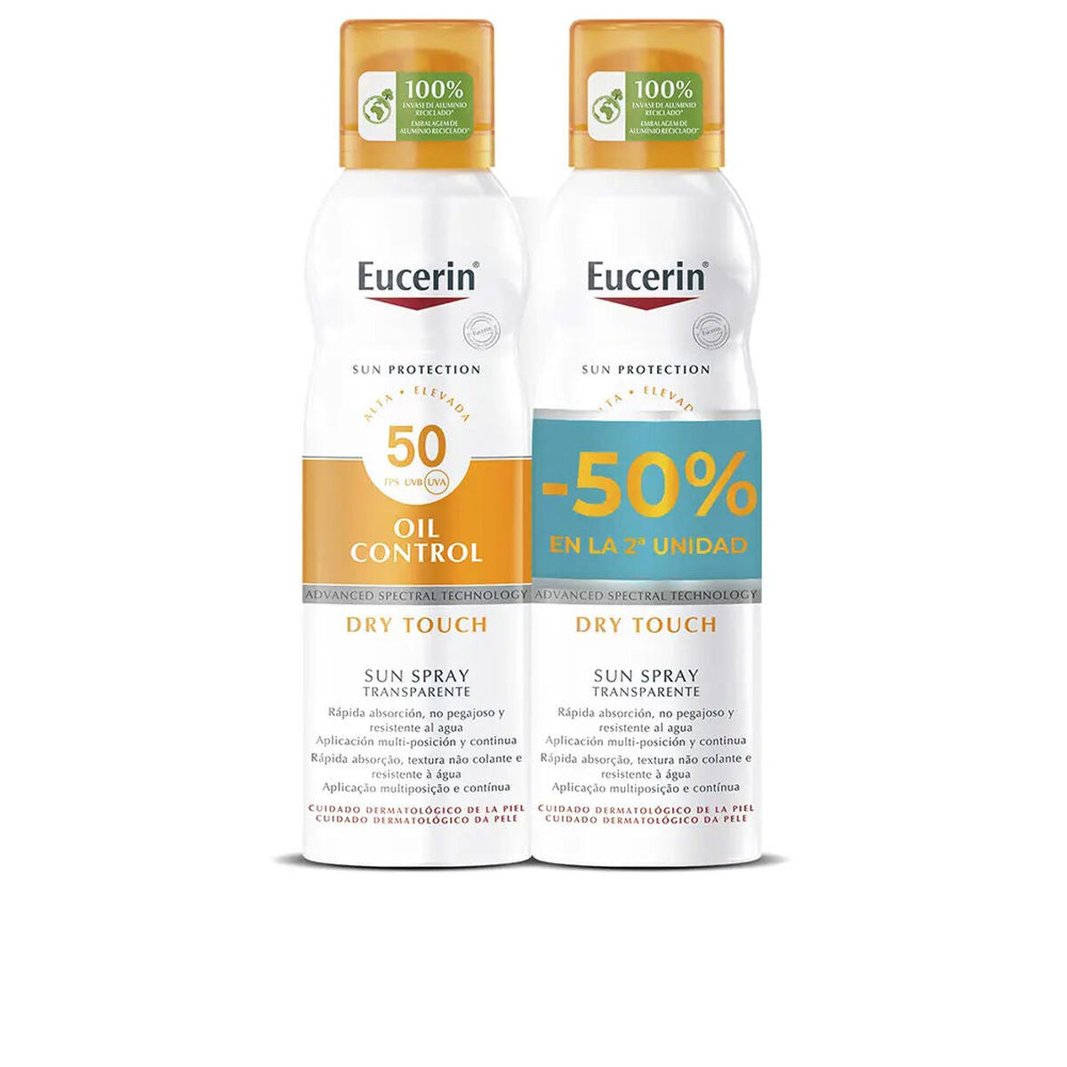 Eucerin Sensitive Protect Zonnebrand Spray - Waterbestendig Gevoelige Huid 2 x 200 ml - Schoonheid, Huidverzorging - Eucerin
