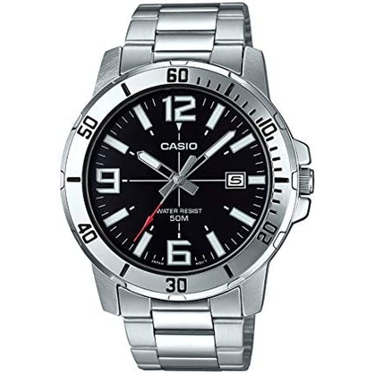 Horloge Heren Casio COLLECTION Zwart Zilverkleurig (Ø 45 mm) - Klokken, Heren - Casio
