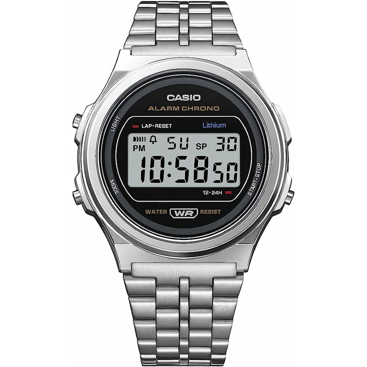 Horloge Uniseks Casio A171WE-1AEF Zilverkleurig (Ø 36 mm) (37,5 mm)
