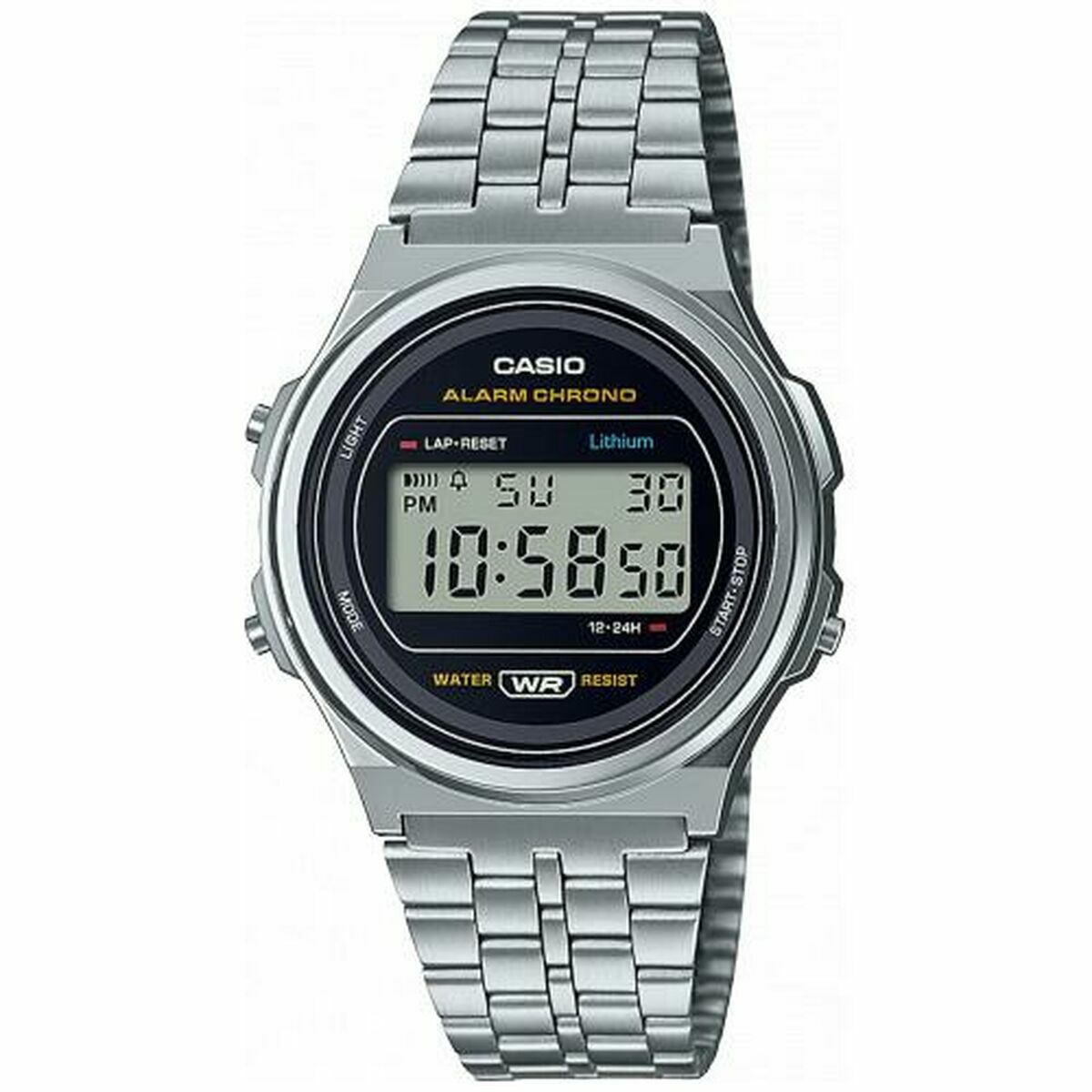 Horloge Uniseks Casio A171WE - 1AEF Zilverkleurig - Klokken, Unisex voor volwassenen - Casio
