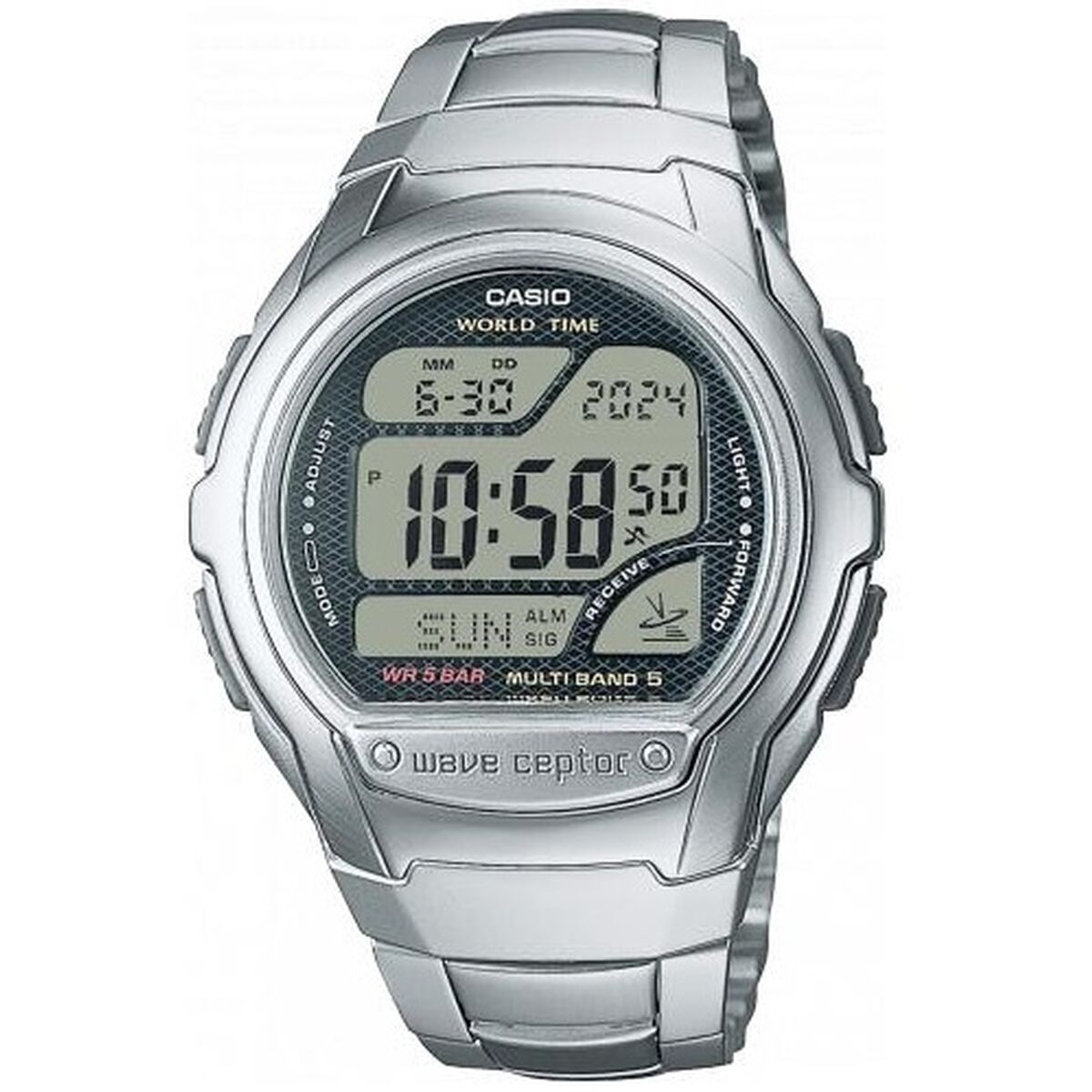 Horloge Heren Casio WV - 58RD - 1AEF Zwart Zilverkleurig (Ø 44 mm) - Klokken, Heren - Casio