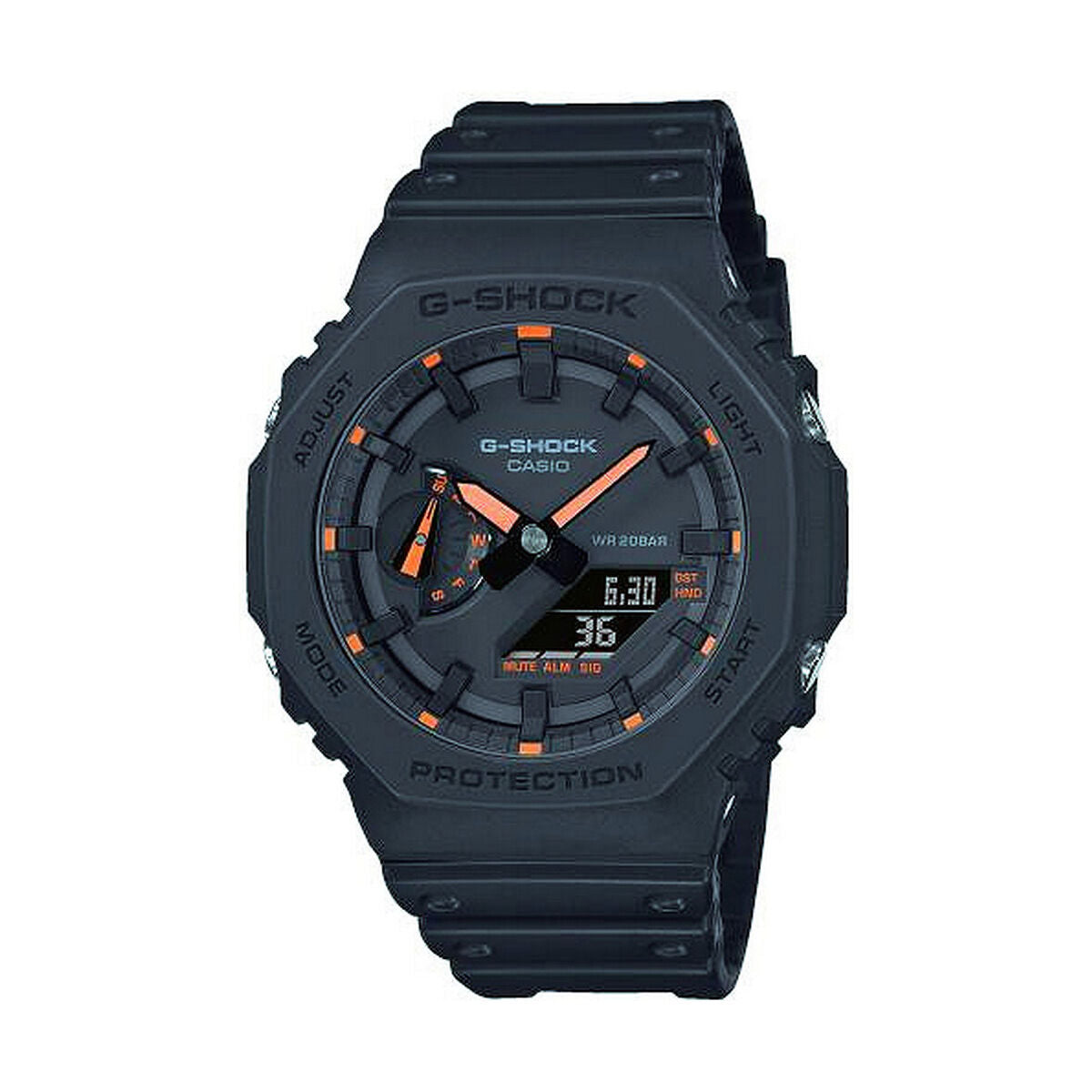 Horloge Heren Casio G-Shock OAK - NEON ORANGE INDEX Zwart (Ø 45 mm)