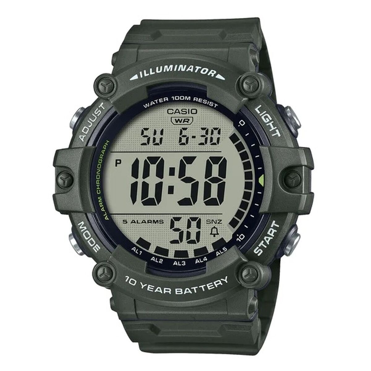 Horloge Heren Casio ILLUMINATOR WORLDTIME - LONG STRAP Zwart (Ø 51 mm)