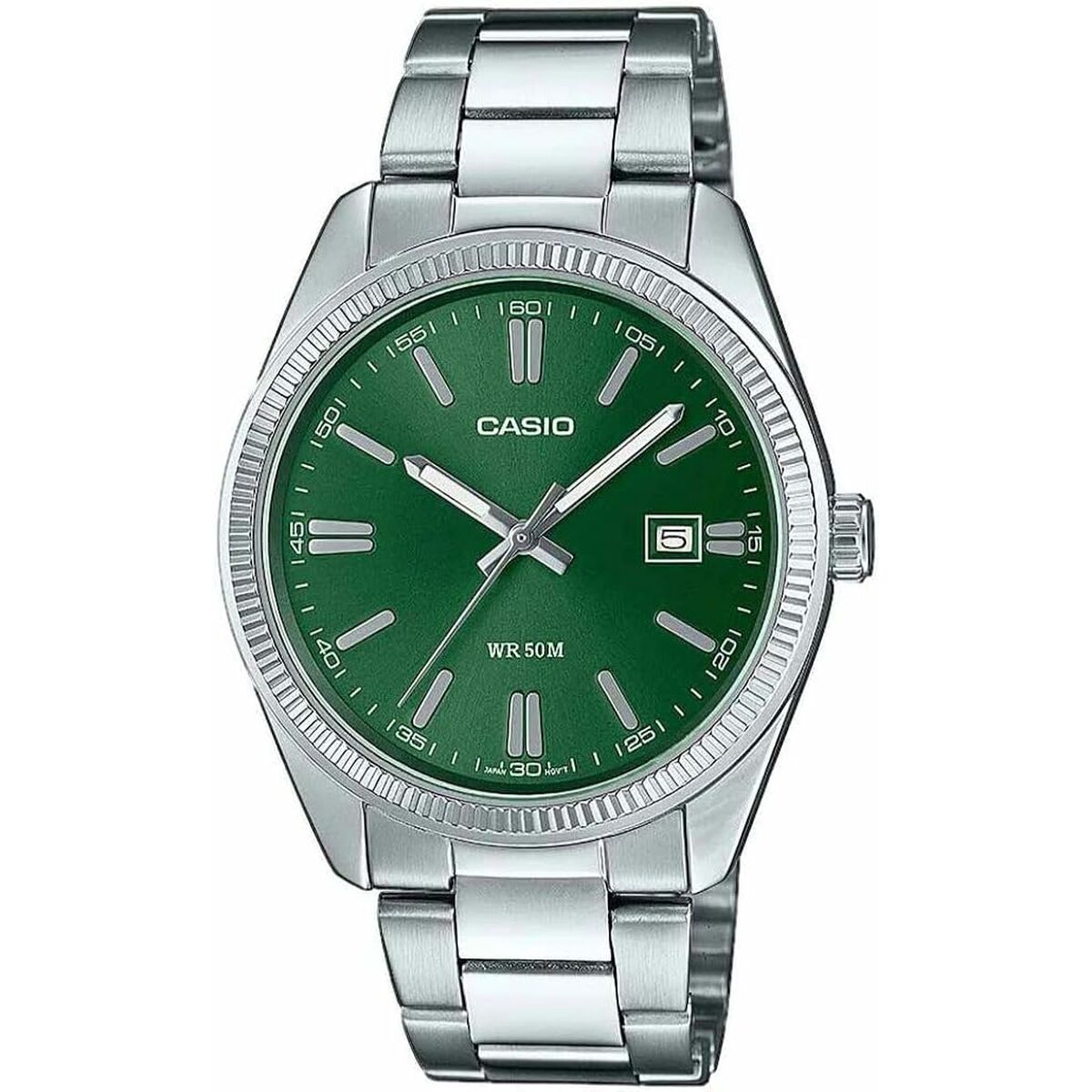 Horloge Heren Casio Groen Zilverkleurig - Klokken, Heren - Casio