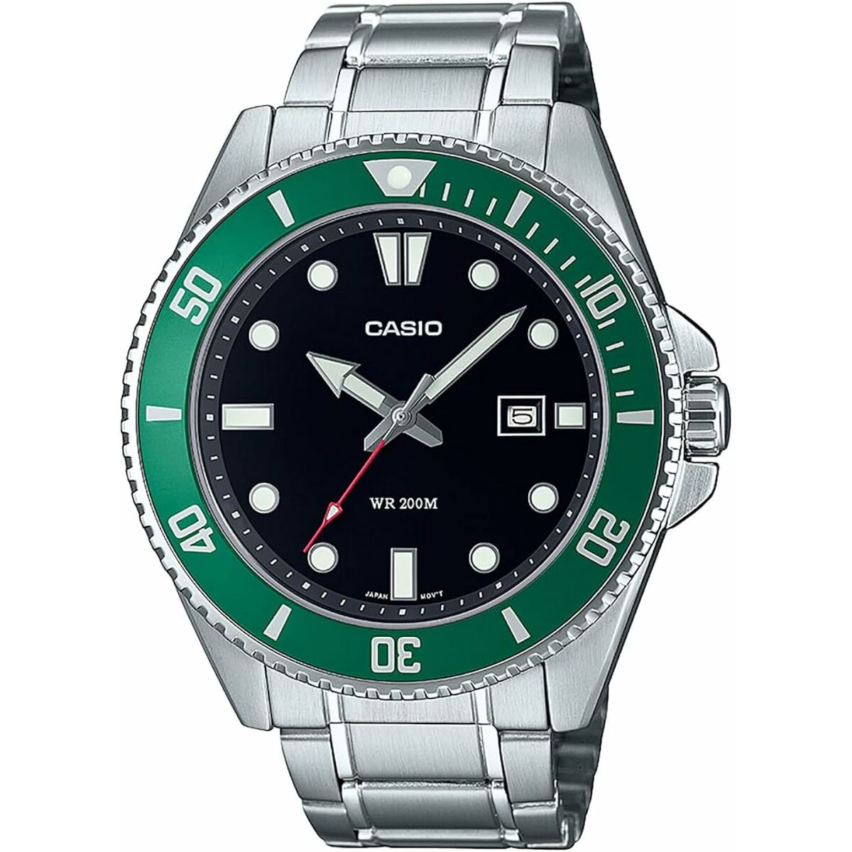 Horloge Heren Casio MDV - 107D - 3AVEF Zwart Zilverkleurig (Ø 46 mm) - Klokken, Heren - Casio
