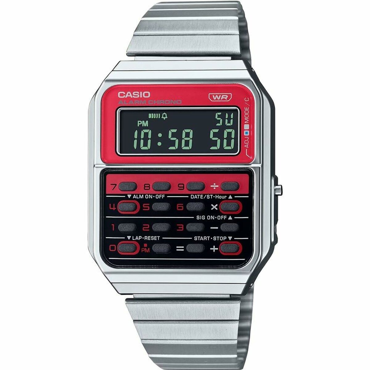 Horloge Heren Casio CA - 500WE - 4BEF Zilverkleurig (Ø 34 mm) - Klokken, Heren - Casio