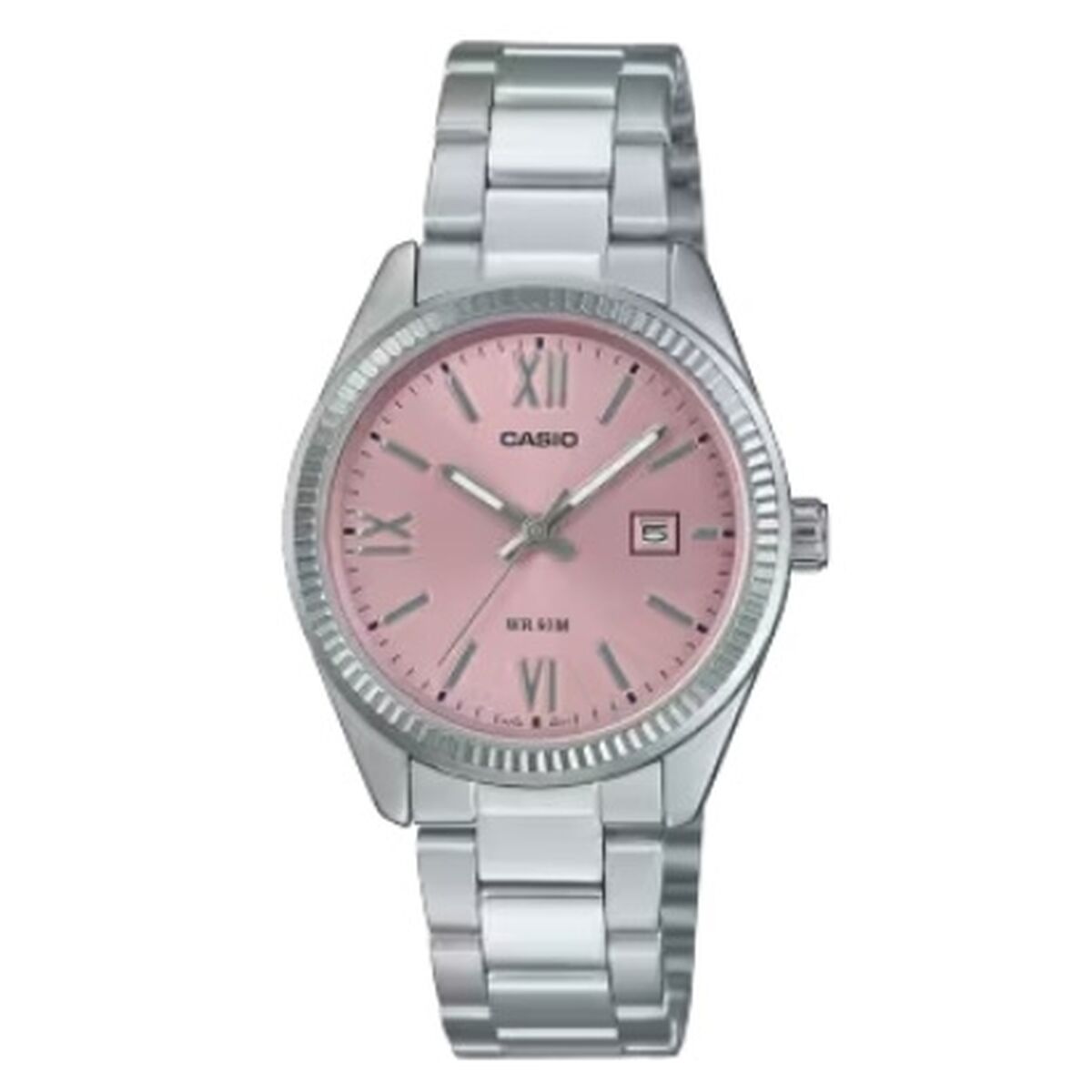 Horloge Dames Casio LADY DATE - PINK Zilverkleurig (Ø 30 mm)